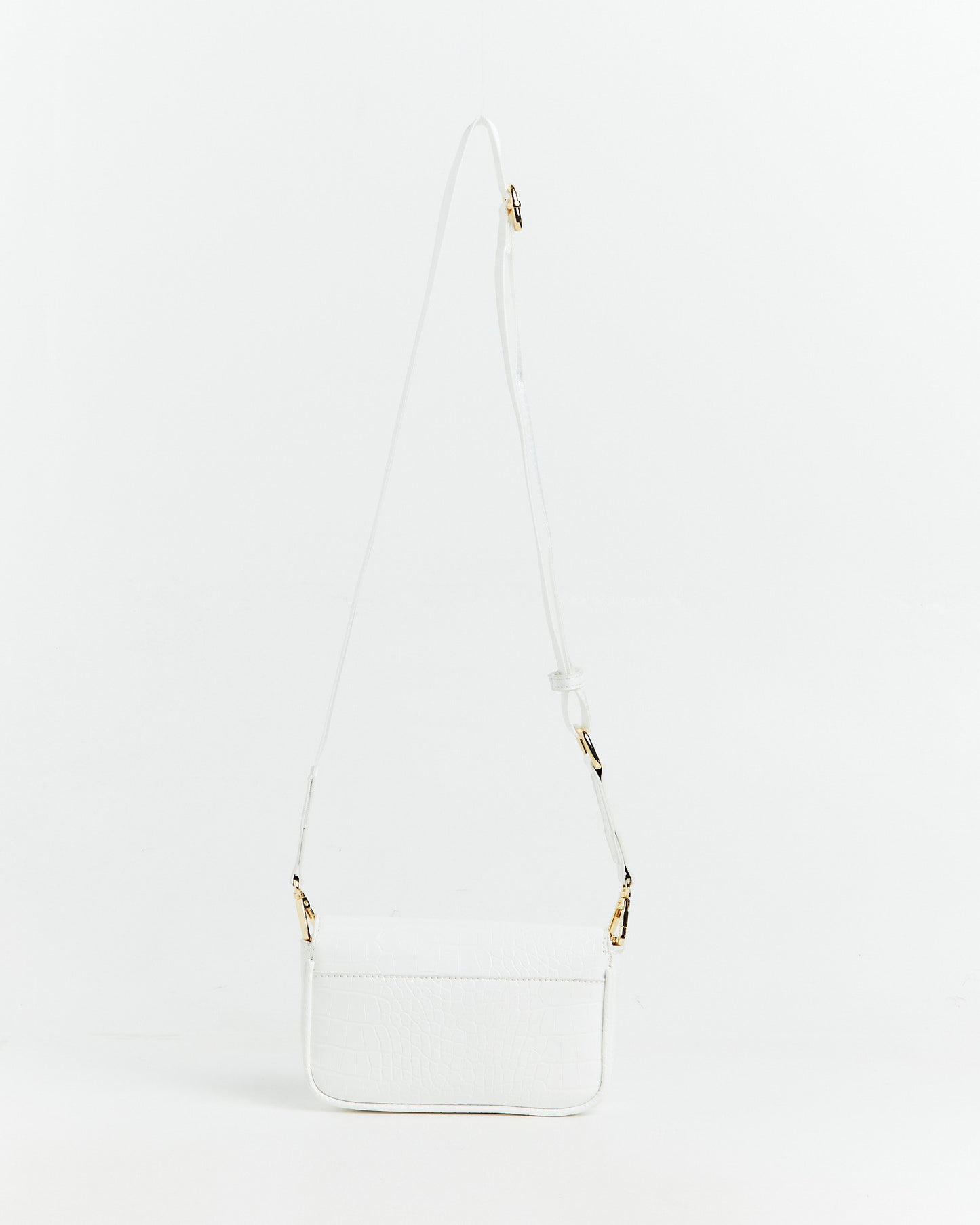 GP Exclusive - Lucky Croc Crossbody Bag White/Gold