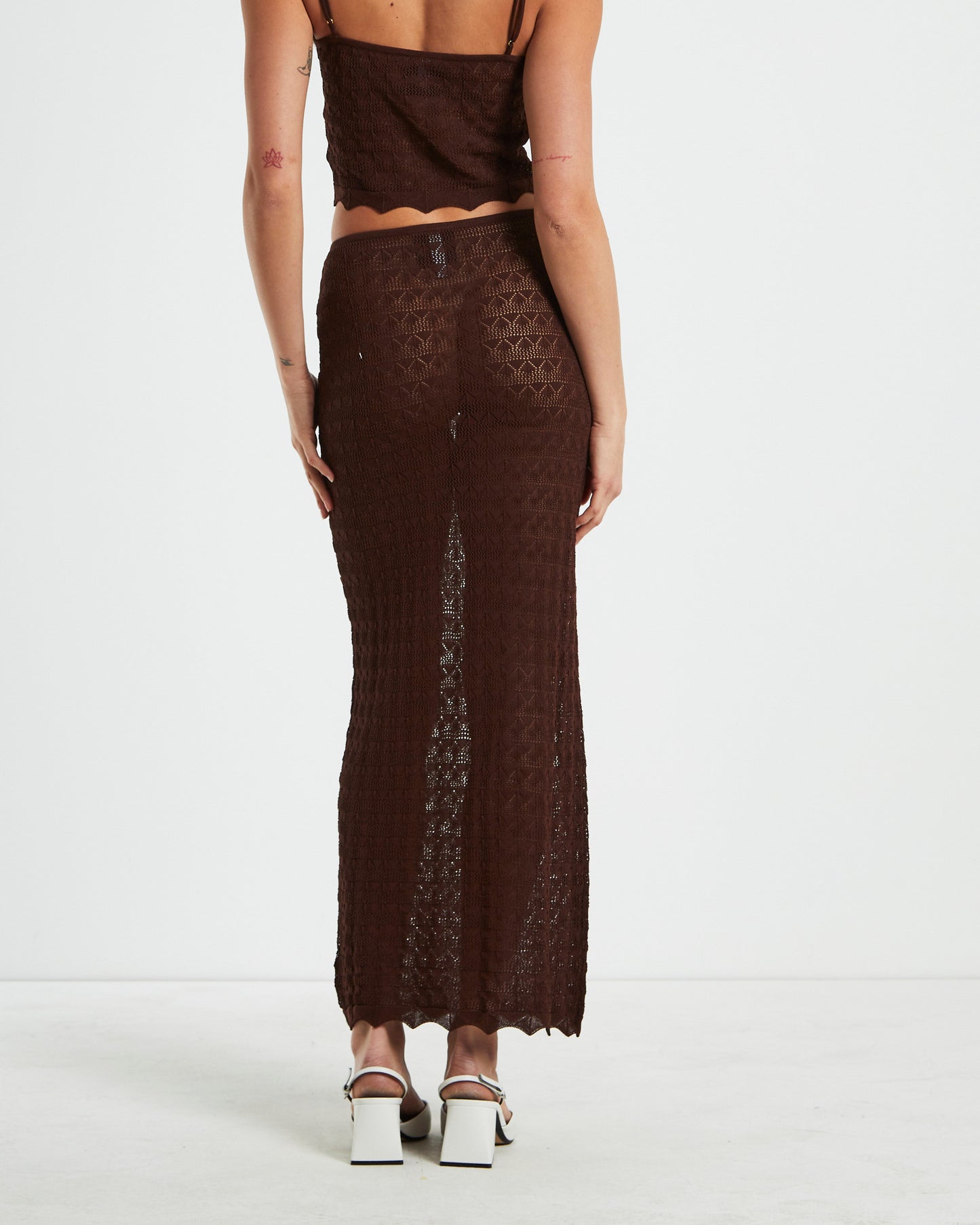 Eleanora Lace Knit Maxi Skirt