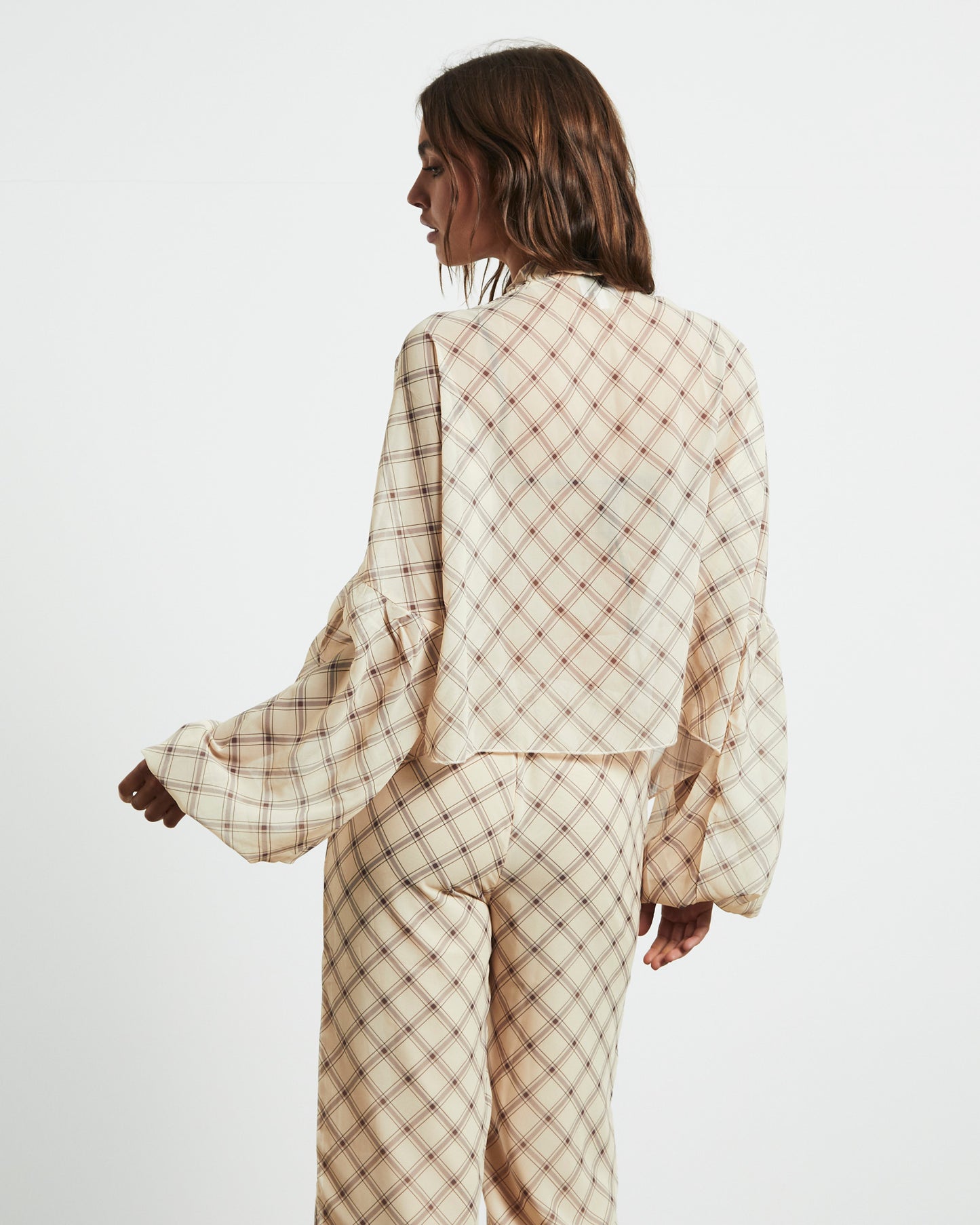 Candice Top Check Print