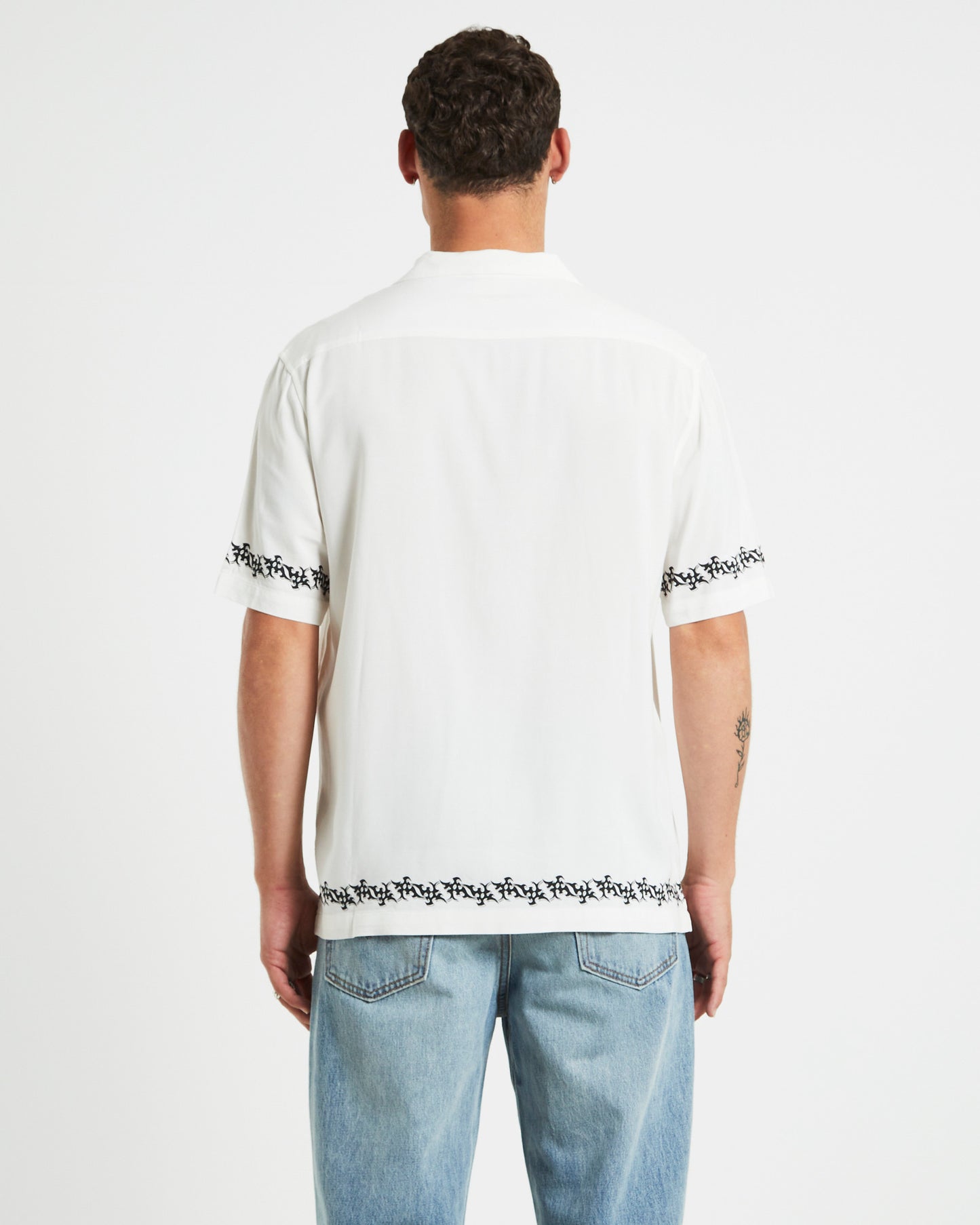 Draco Short Sleeve Resort Shirt in White