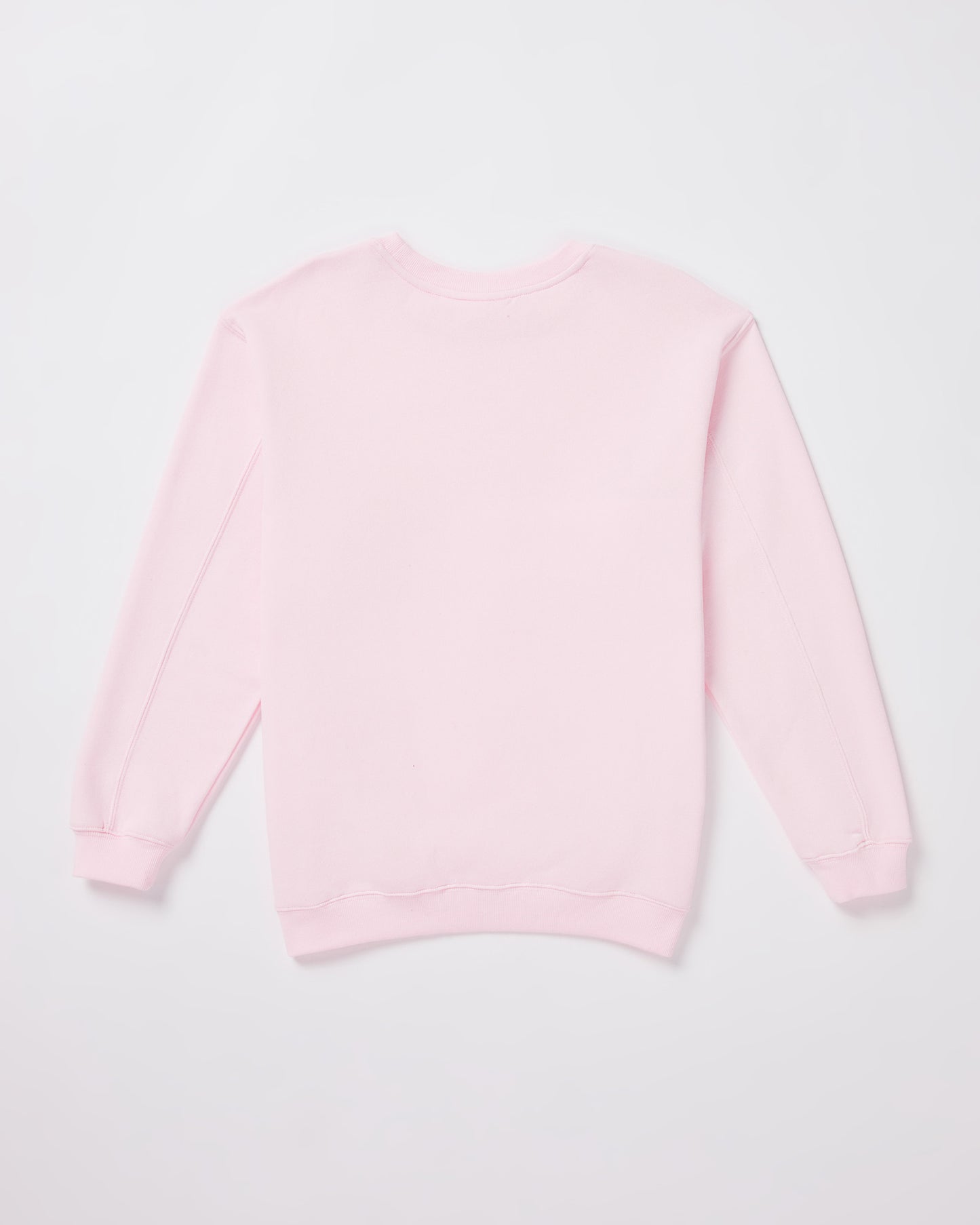 Teen Girls Oversized Wave Origin Fleece Crew Neck Jumper in Pink