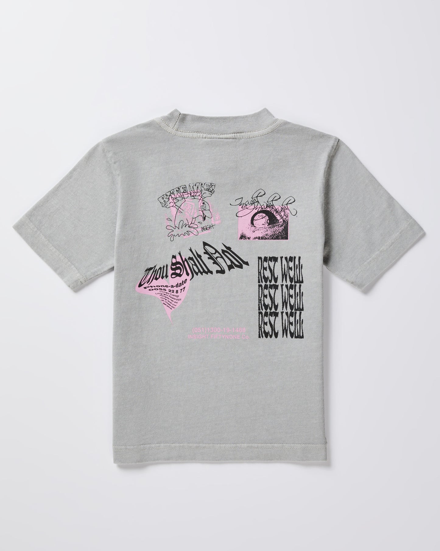 Boys Rest Well Short Sleeve T-Shirt in Ash