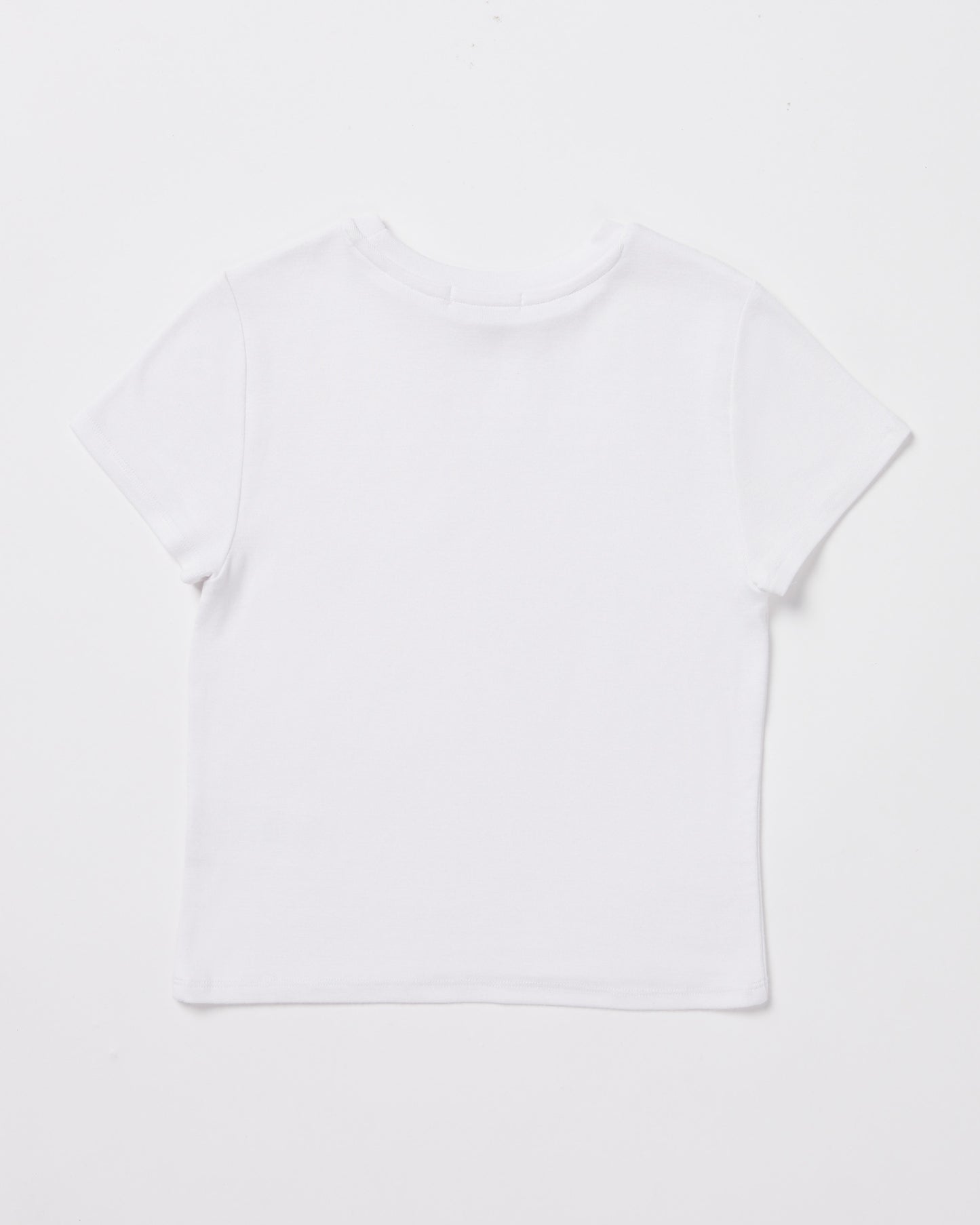 Teen Girls Slinky Fit Short Sleeve T-Shirt in White