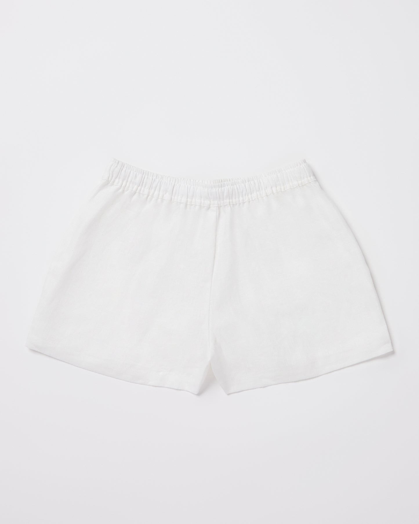 Teen Girls Tide Linen Shorts in White