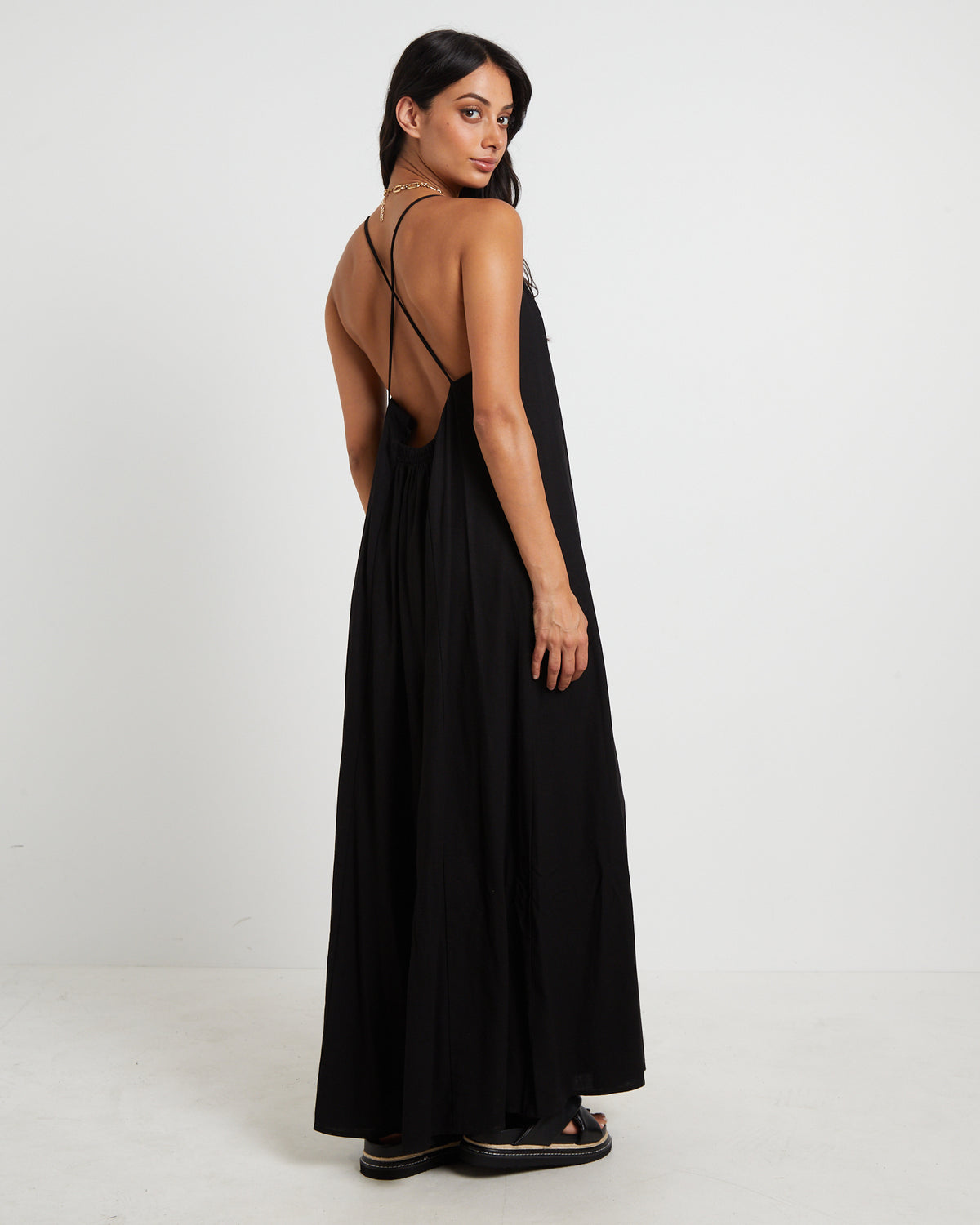 Mischa Maxi Dress in Black BLACK