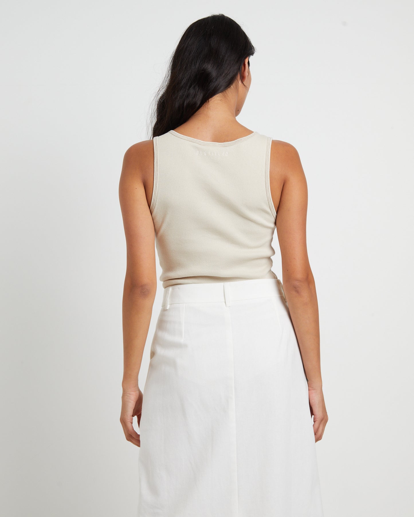 Lagoon Muscle Tank Top in Stone