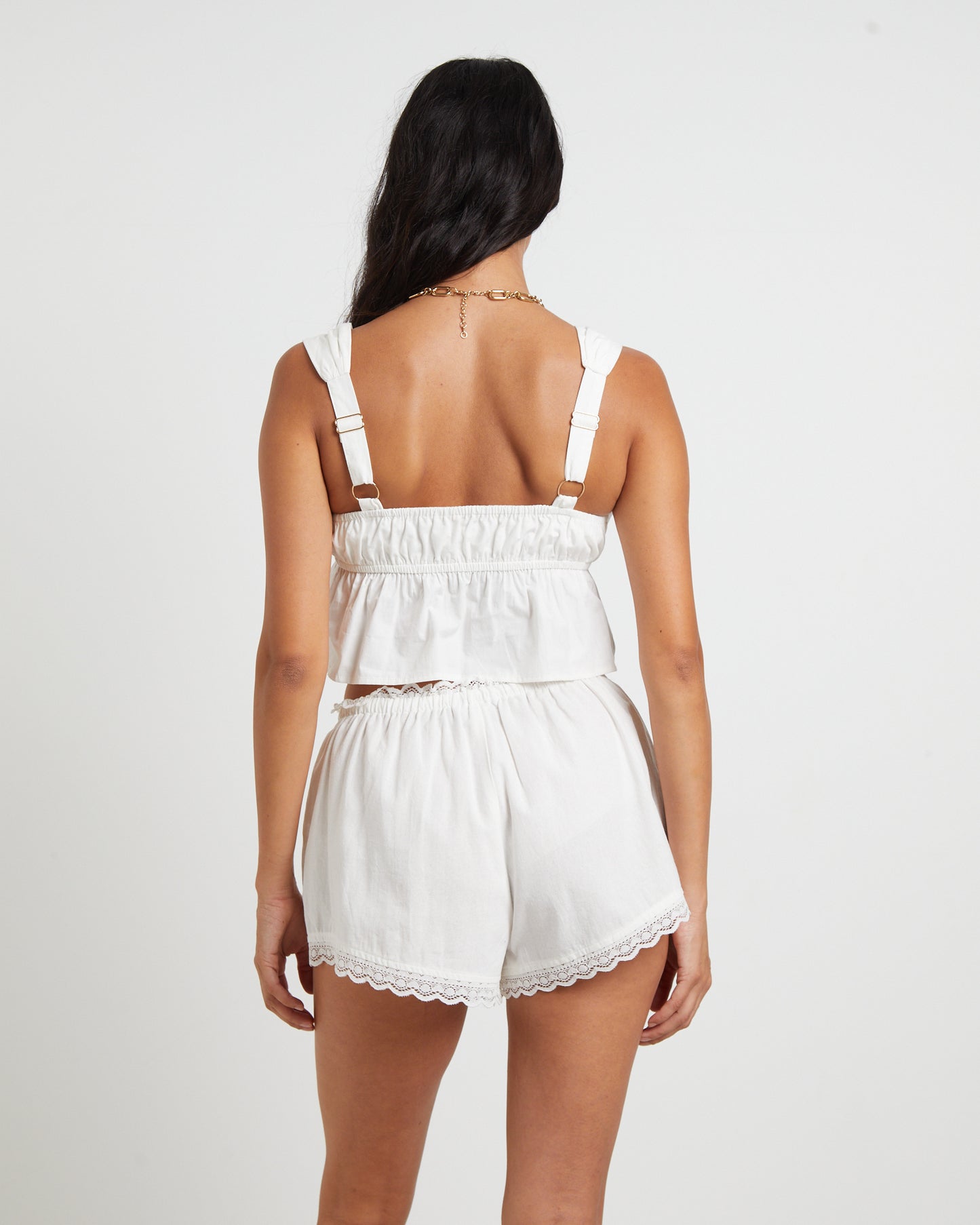 Franki Peplum Top in White