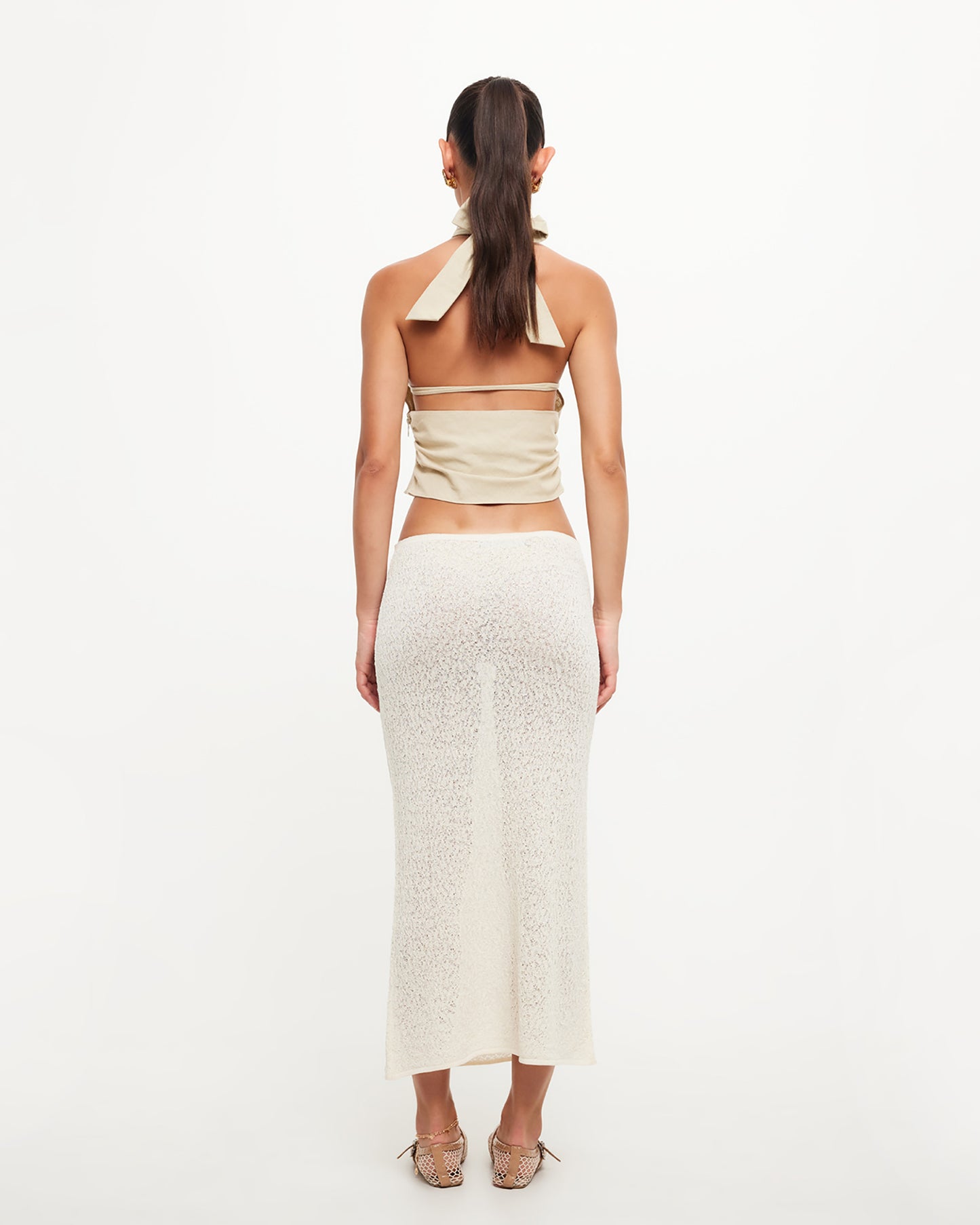 Pure Midi Skirt in Cream