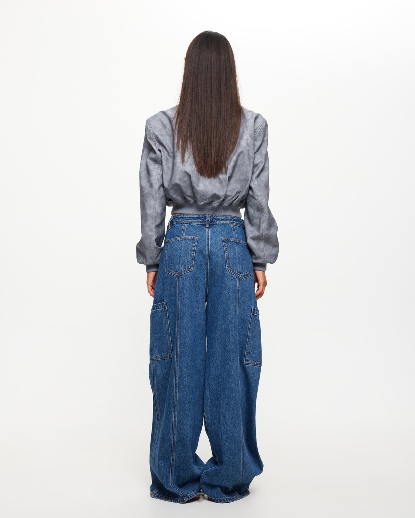 Veneda Baggy Denim Jeans in Bue