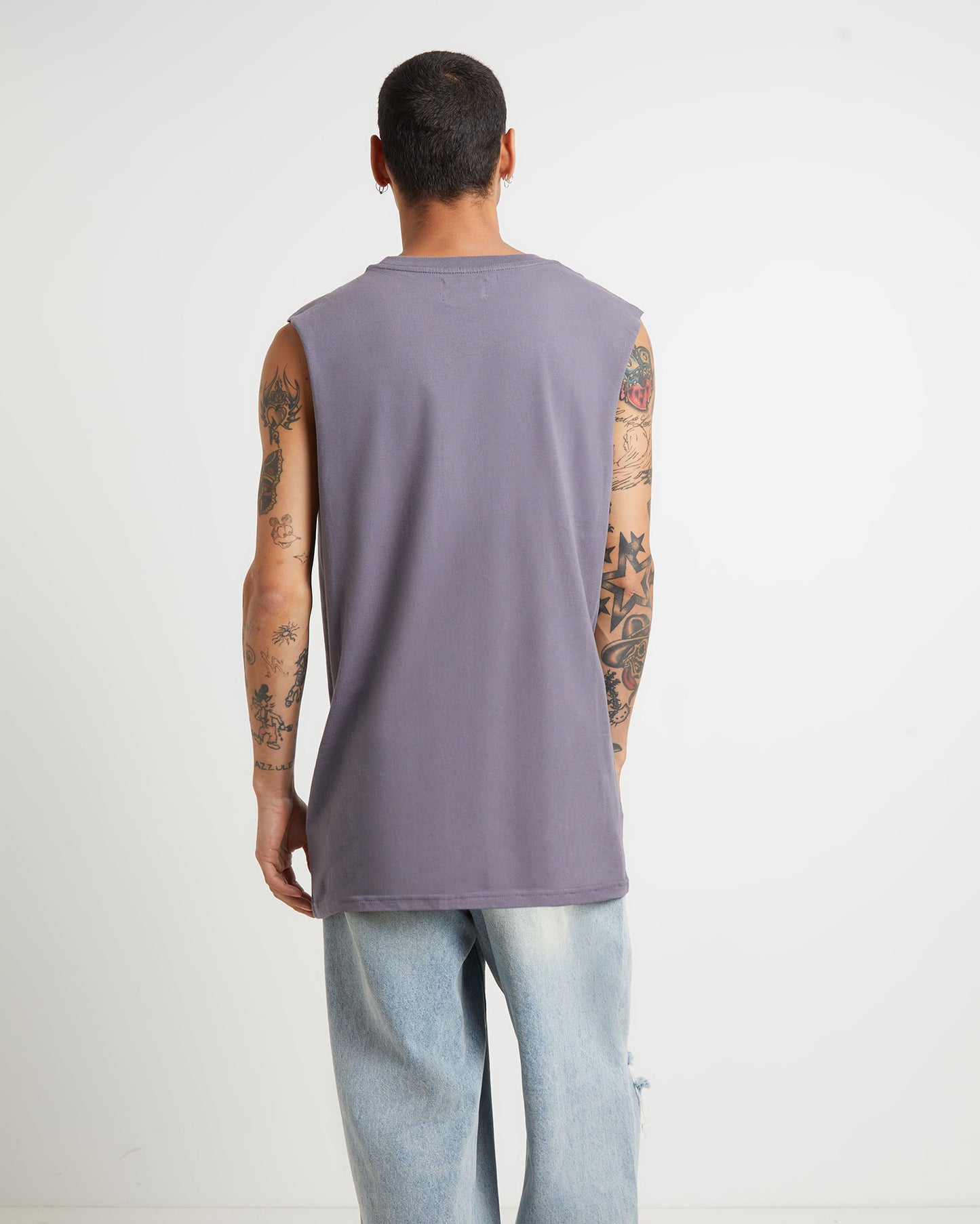 Muscle Tank in Pewter Grey