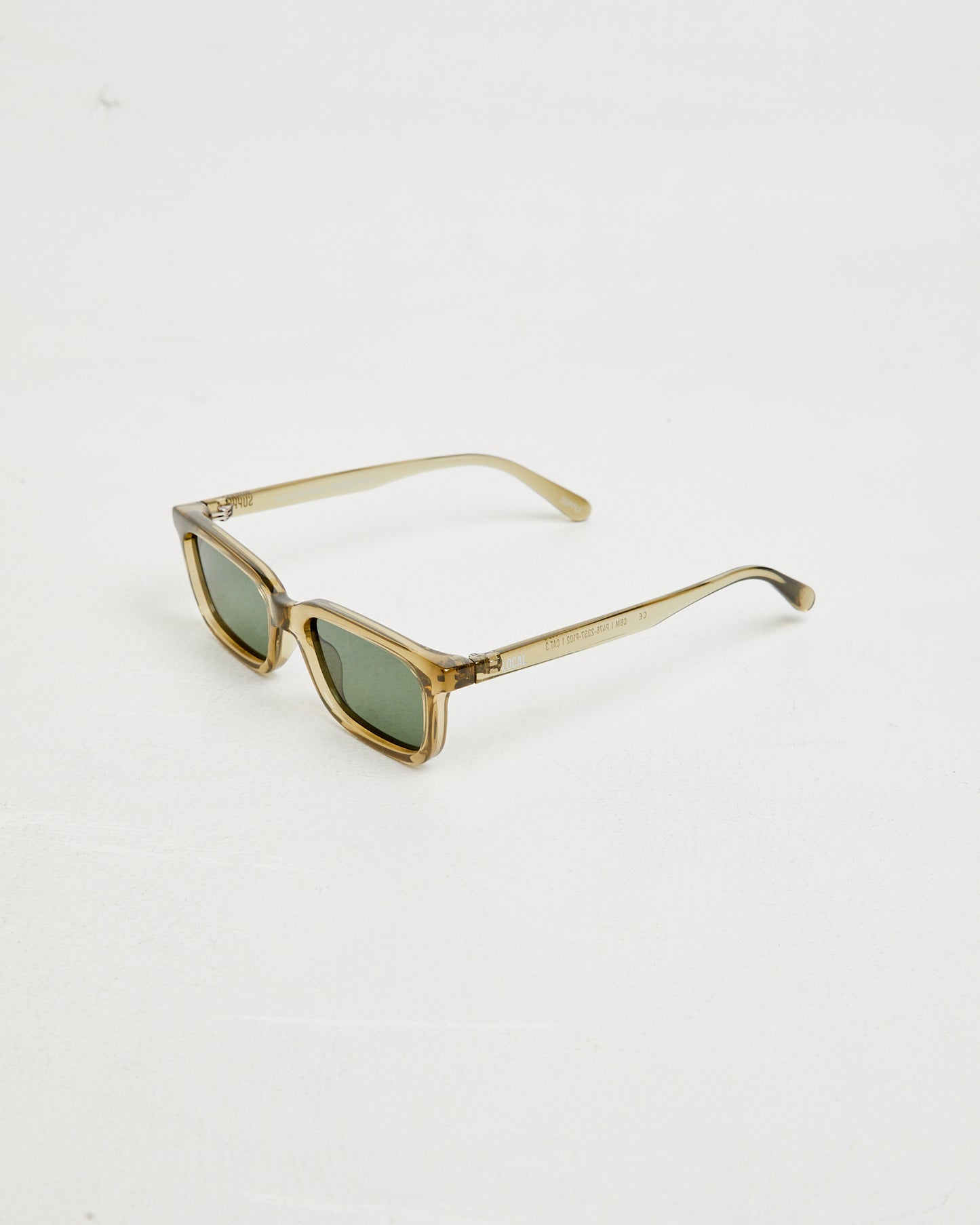 CBM Polished Sunglasses in Ochre Dark Green