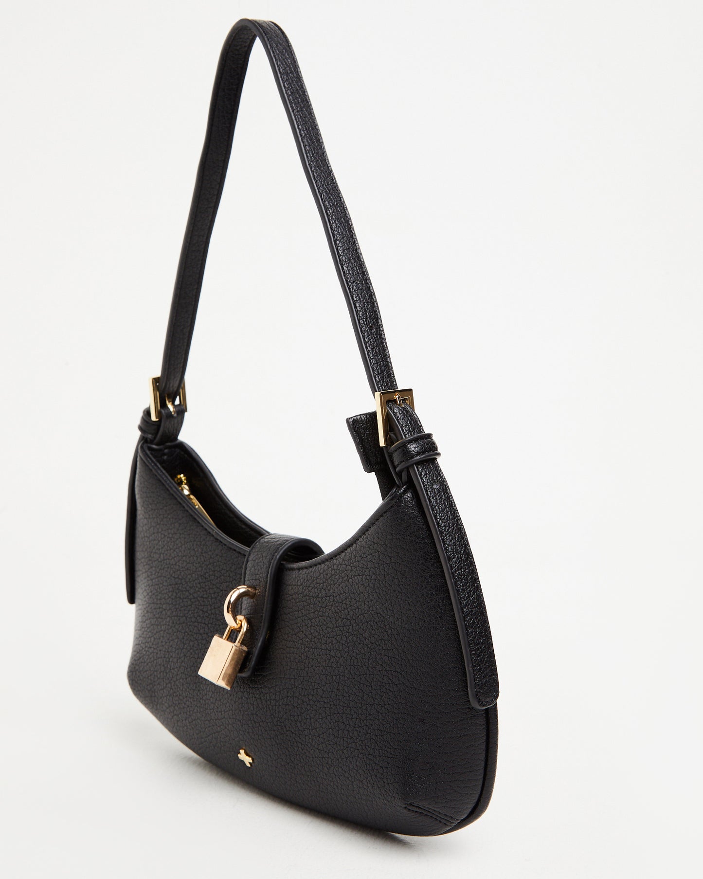 Latch Shoulder Bag in Black