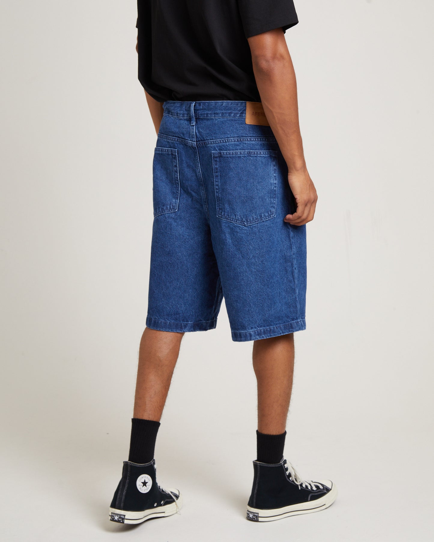 Lil C - Hemp Denim Baggy Shorts in Authentic Blue
