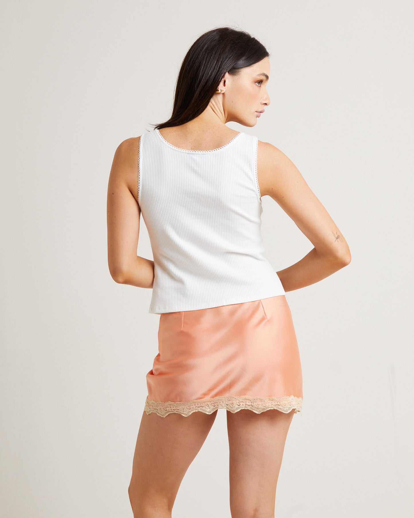 Saski Scallop Trim Vest Top