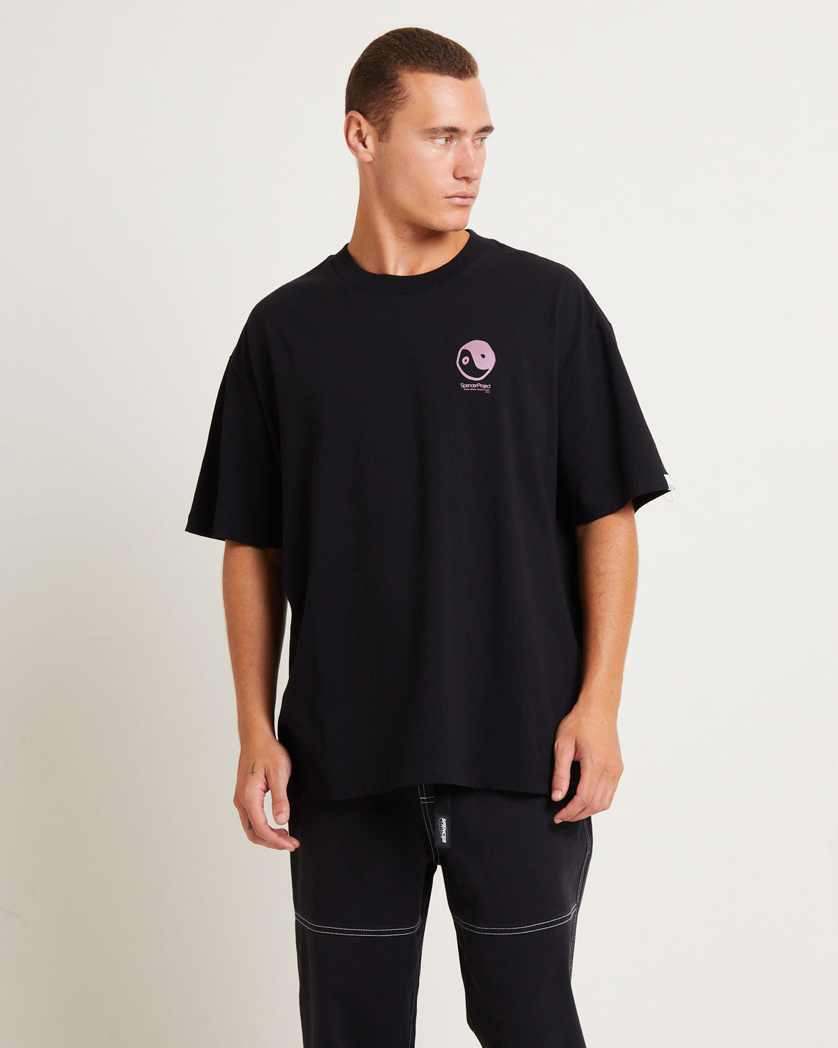 Peace Corp Short Sleeve T-Shirt in Black BLACK