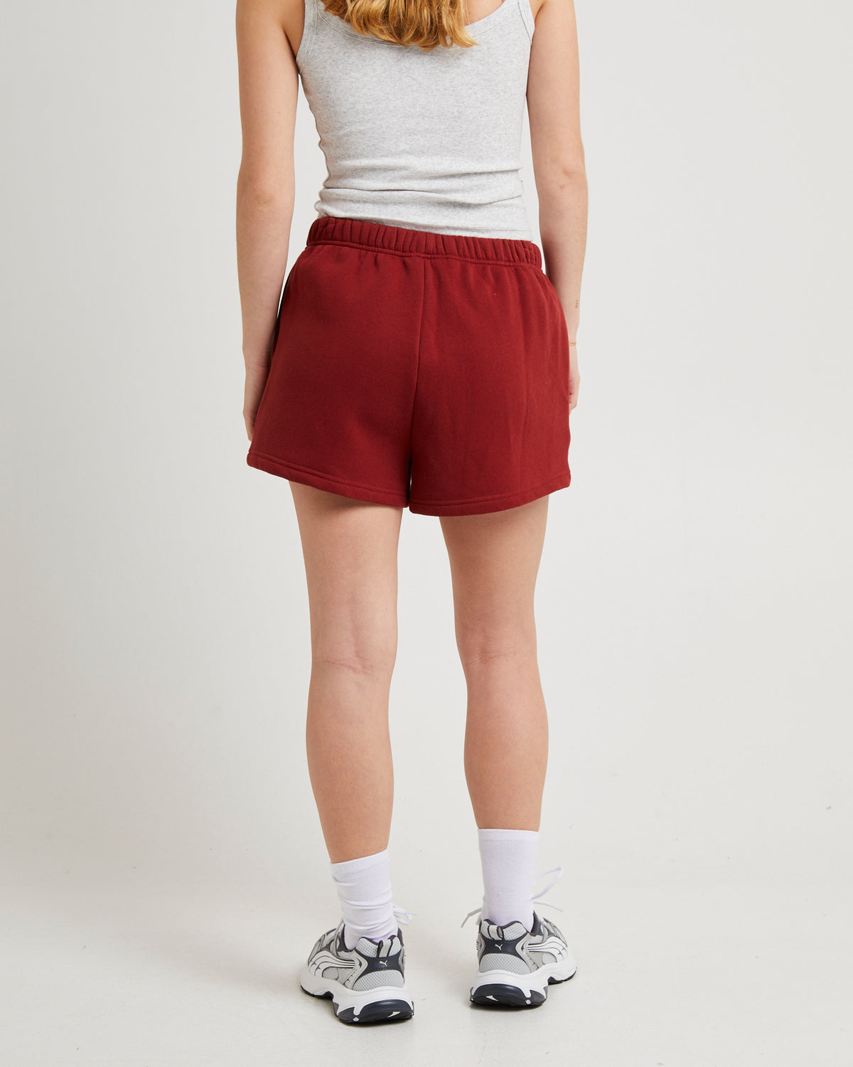 Wave Pull On Fleece Shorts CHERRY