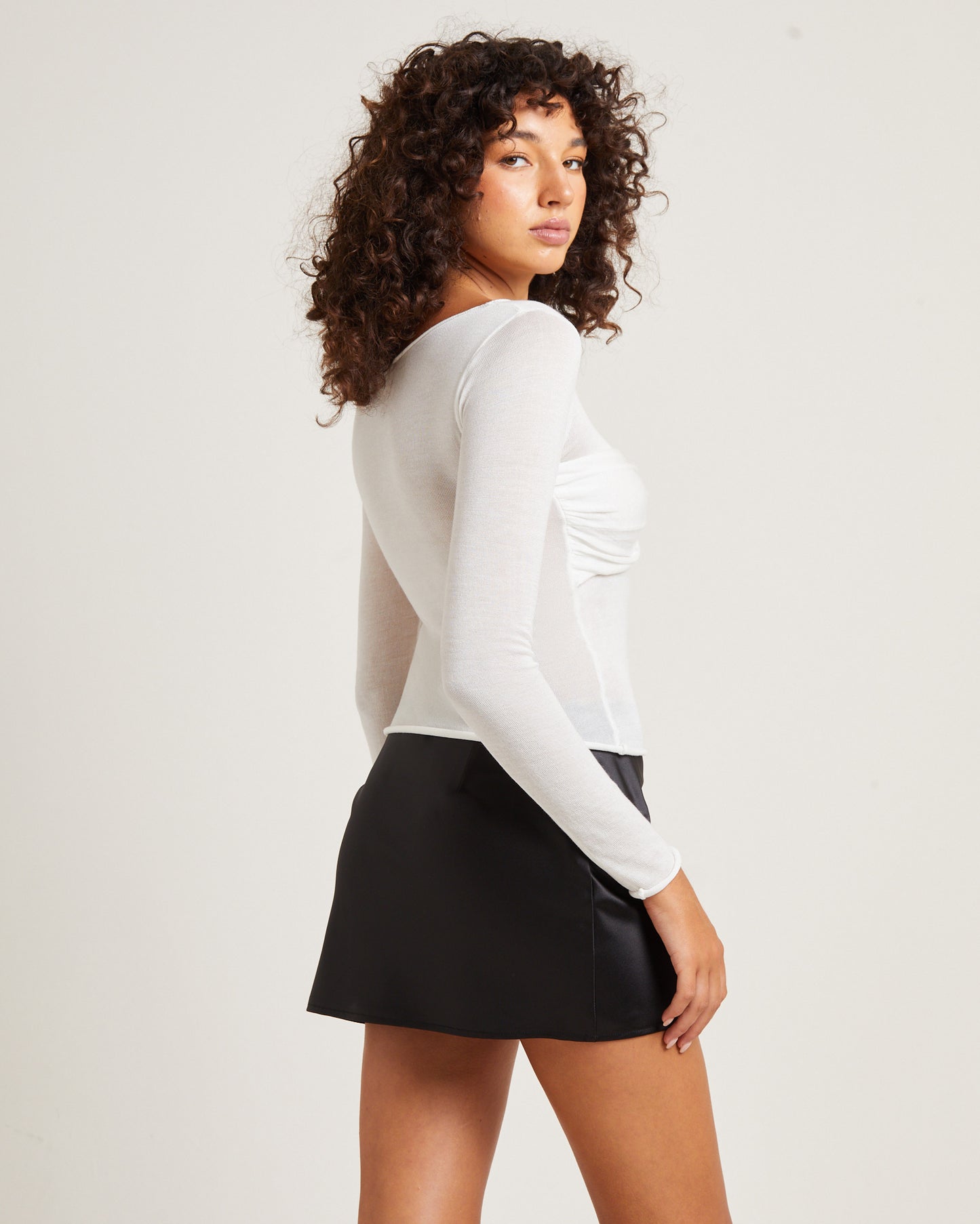 Penny Semi Sheer Sweetheart Knit