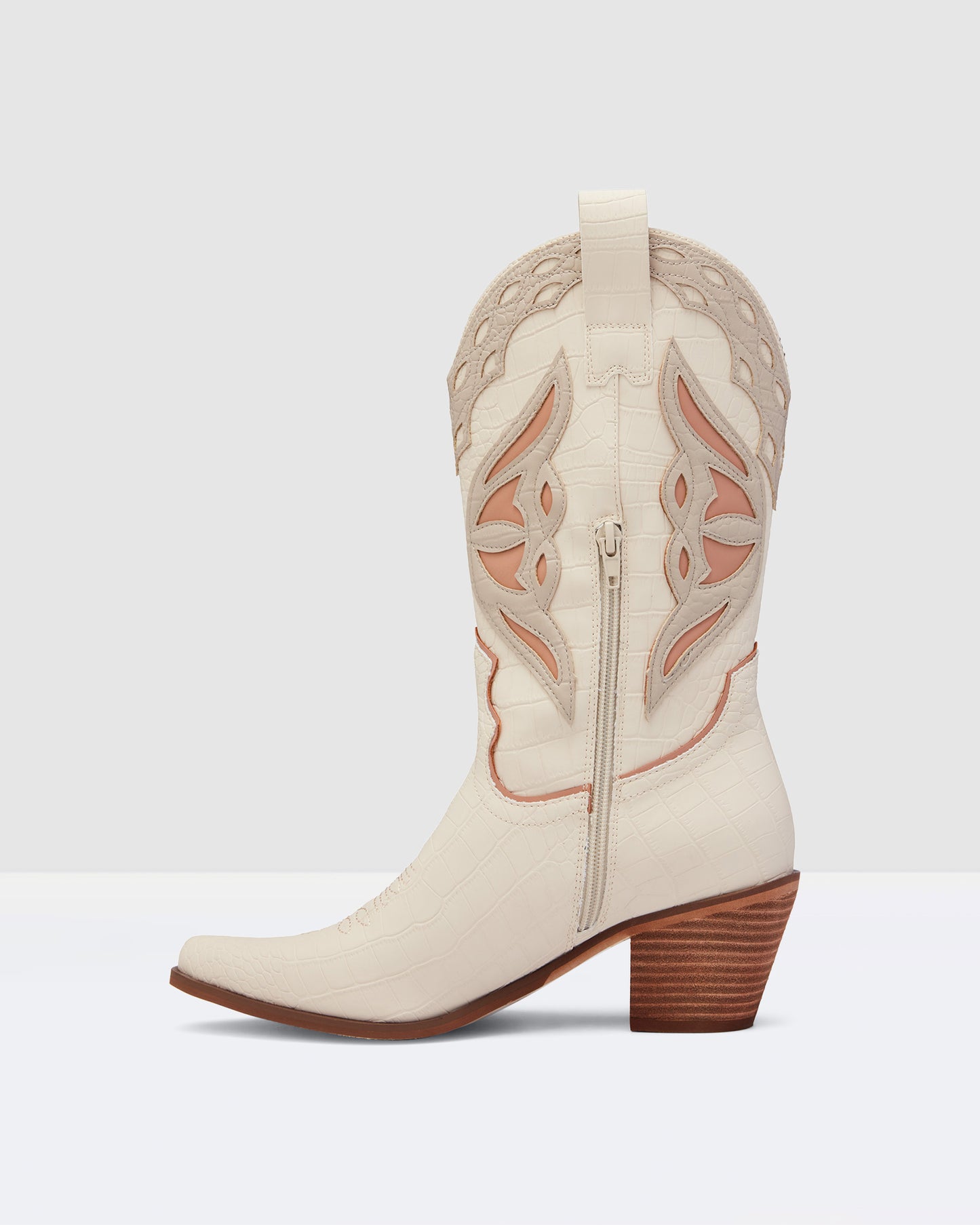 Chicago Boots Bone Croc