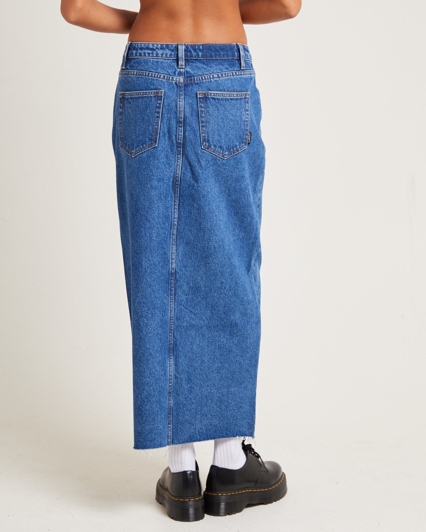 Eva Maxi Denim Skirt Moody Blue