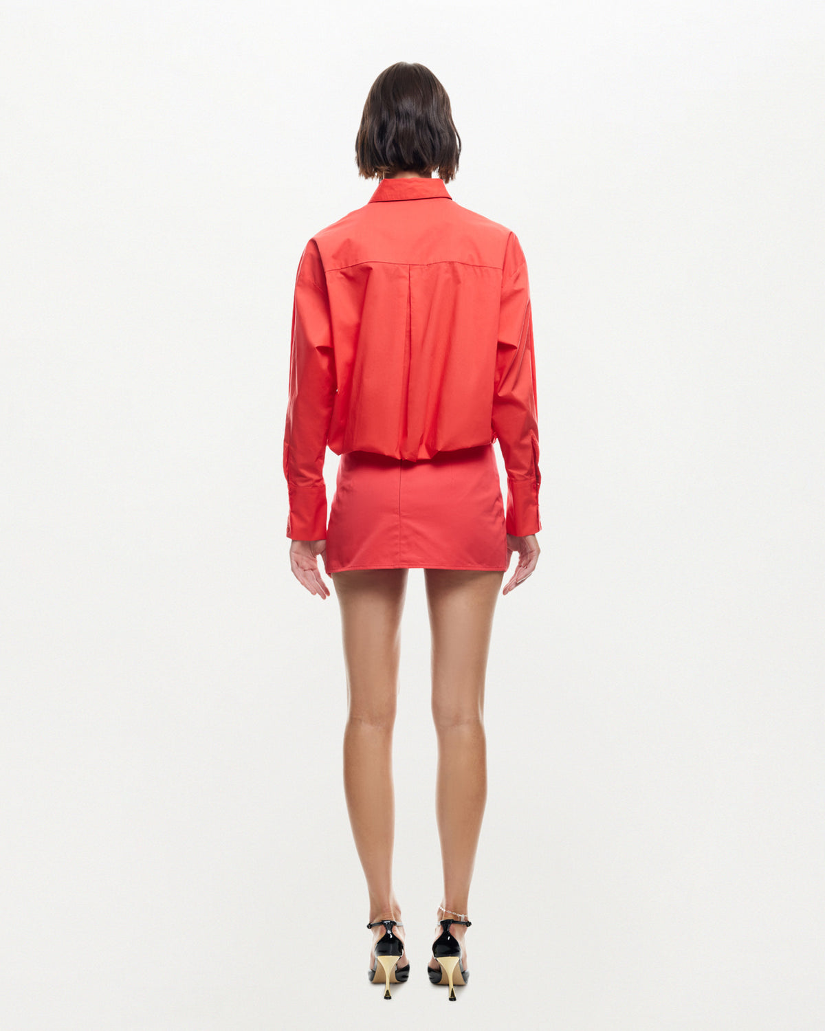 Valentino Tie Long Sleeve Shirt Crimson Red CRIMSON