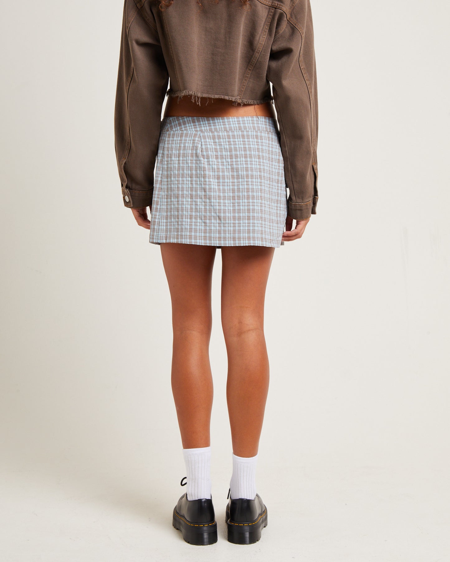 Remi Check Cargo Mini Skirt
