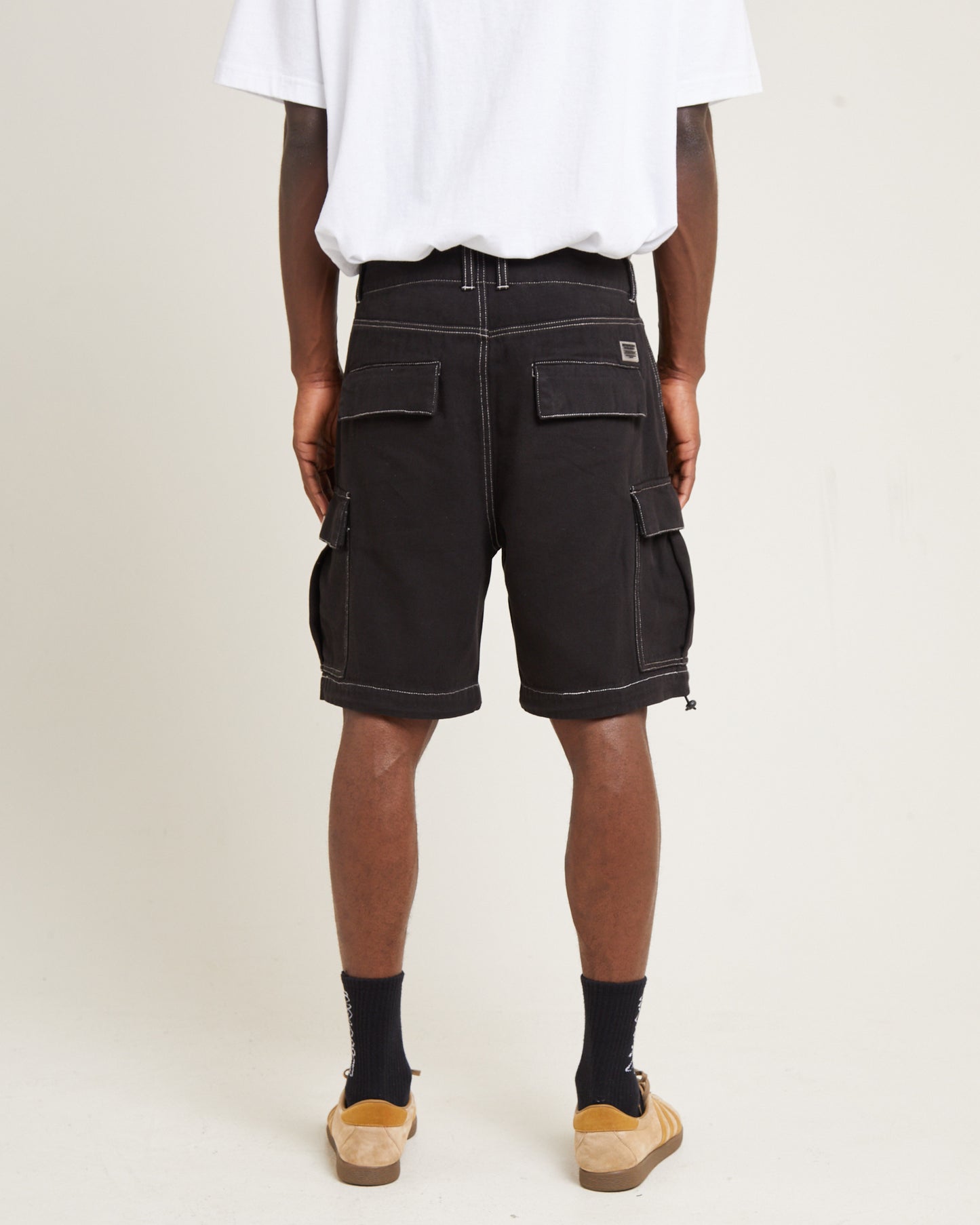 Surplus Canvas Cargo Shorts Black