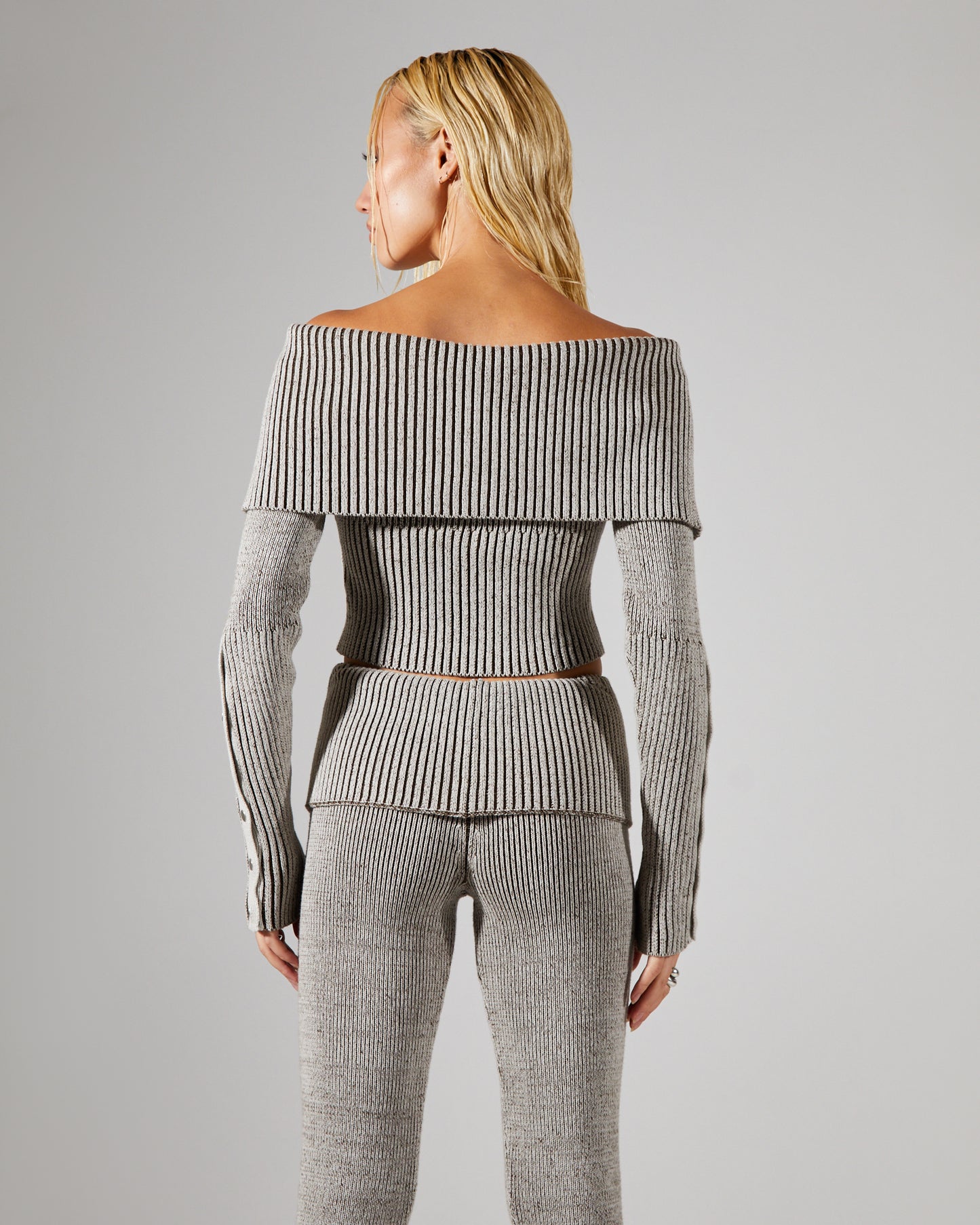 Plated Knit Popper Tribeca