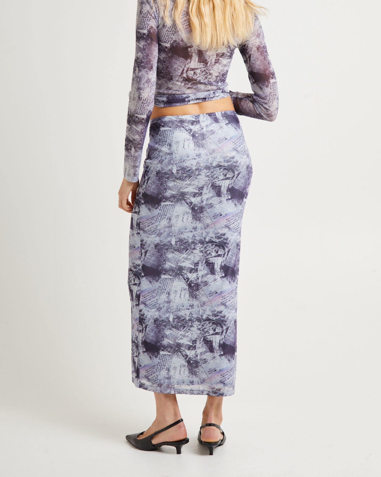 Hazy Mech Midi Skirt