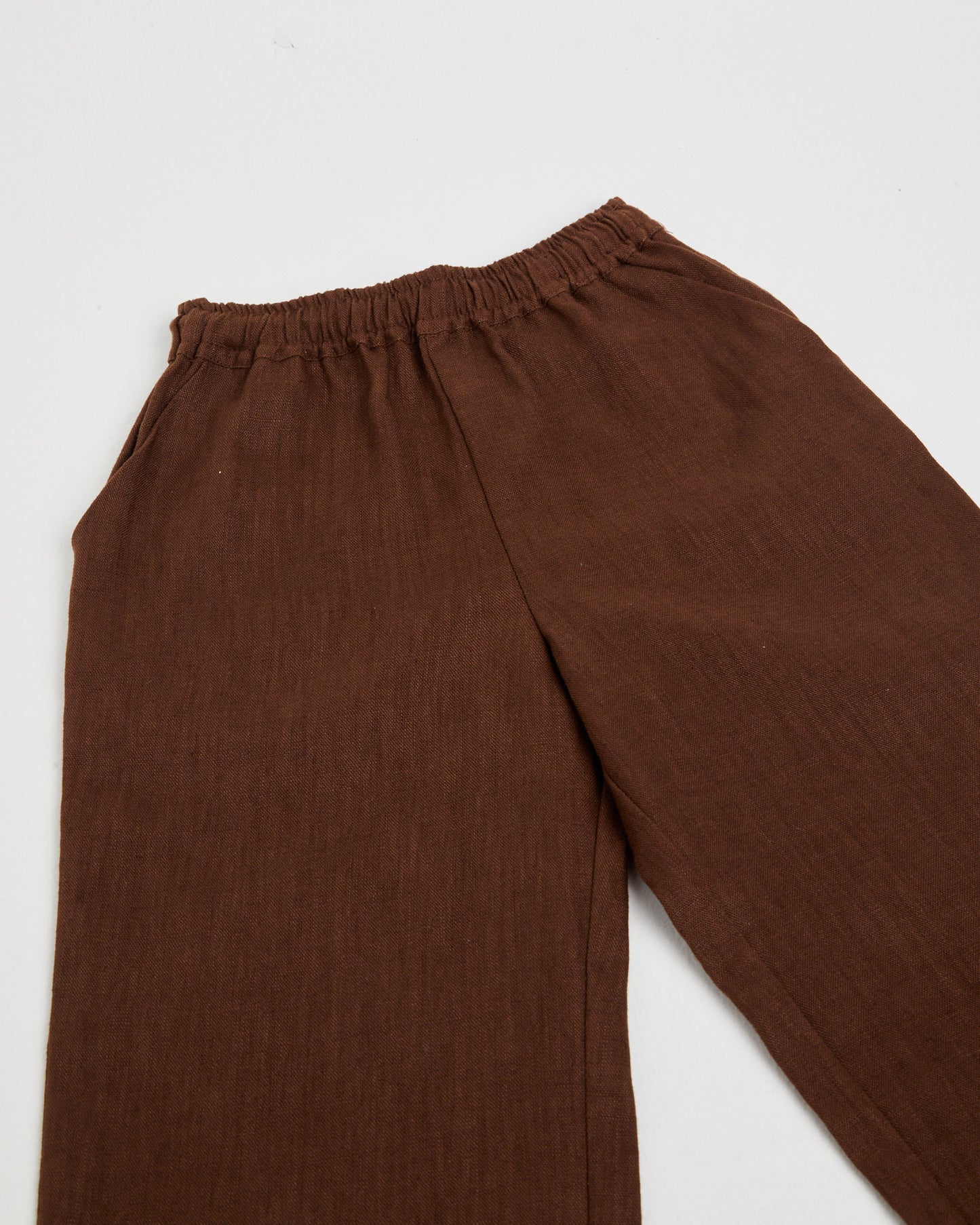 Girls Kai Linen Draw Pants Brown