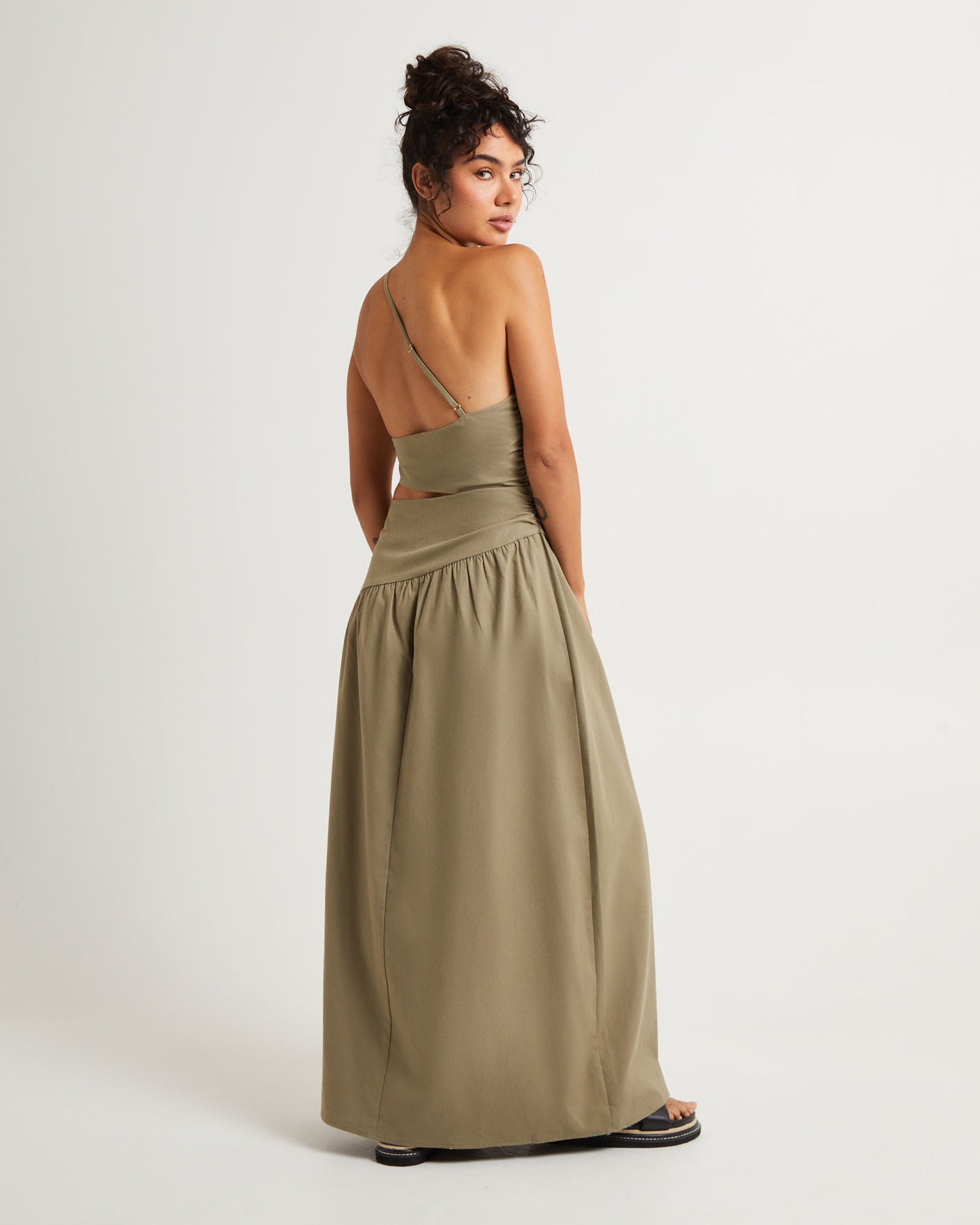 Luna One Shoulder Cut Out Maxi Dress