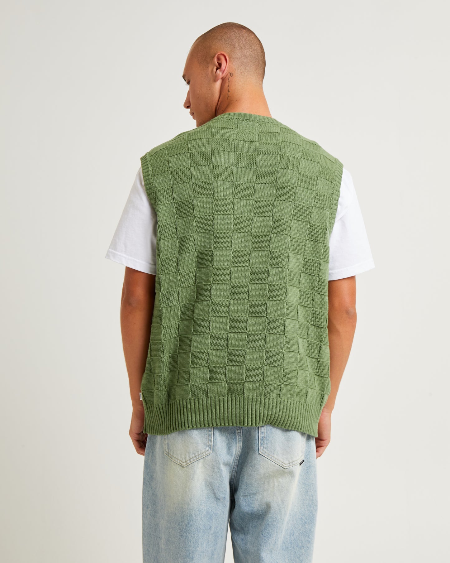 Check Knit Vest