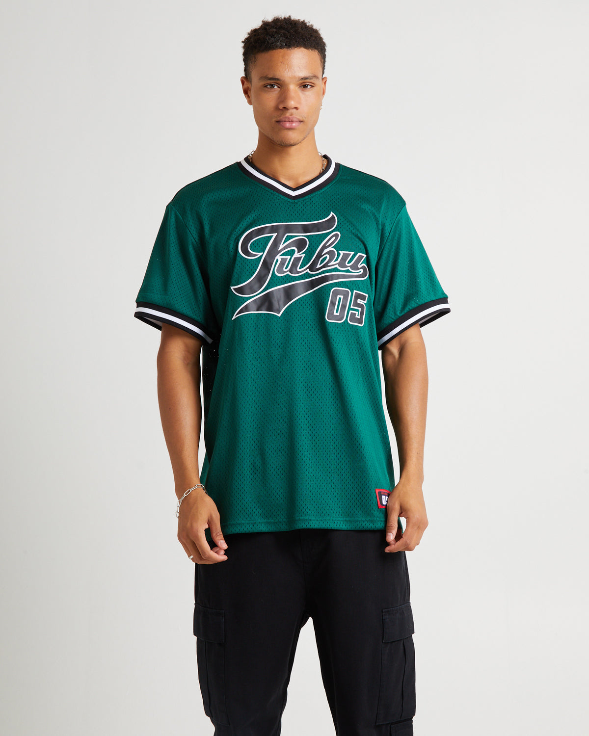 Varsity Mesh T-Shirt Dark Green DARK GREEN