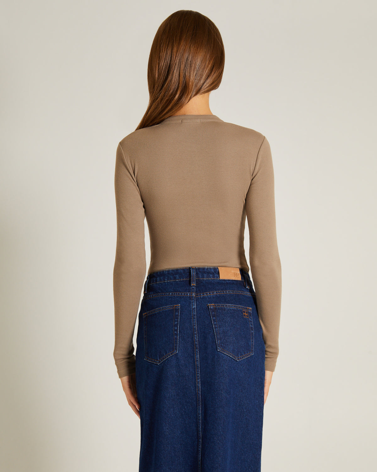 Button Front Long Sleeve Bodysuit CEDAR
