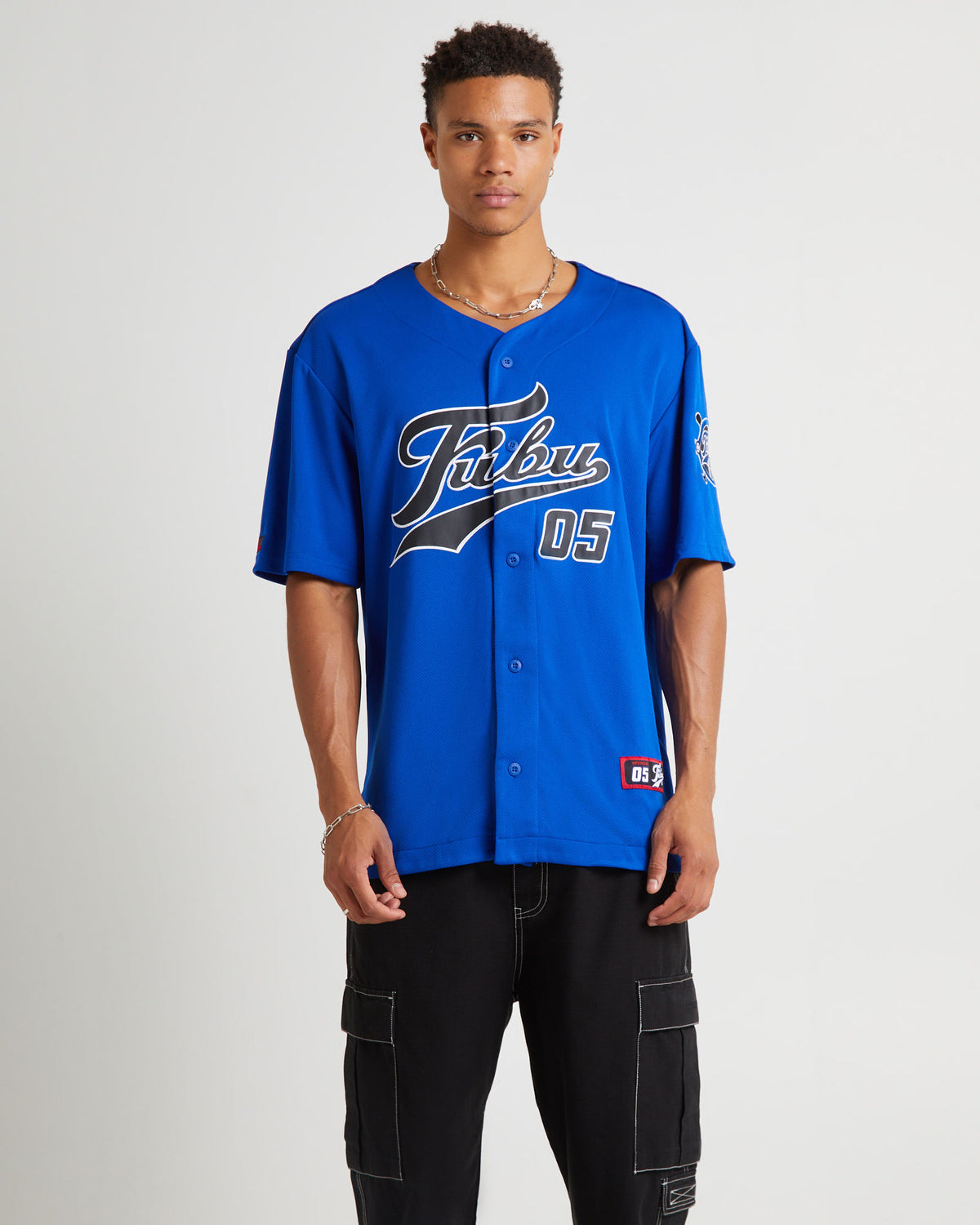 Varsity Baseball Jersey Blue BLUE FOG