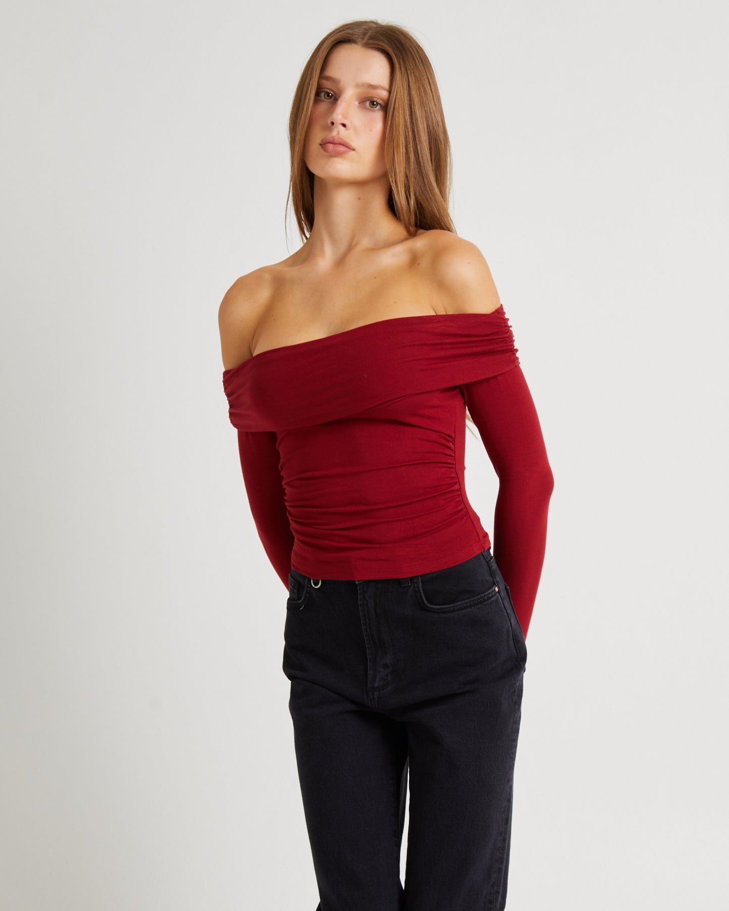 Kia Cold Shoulder Ruch Top
