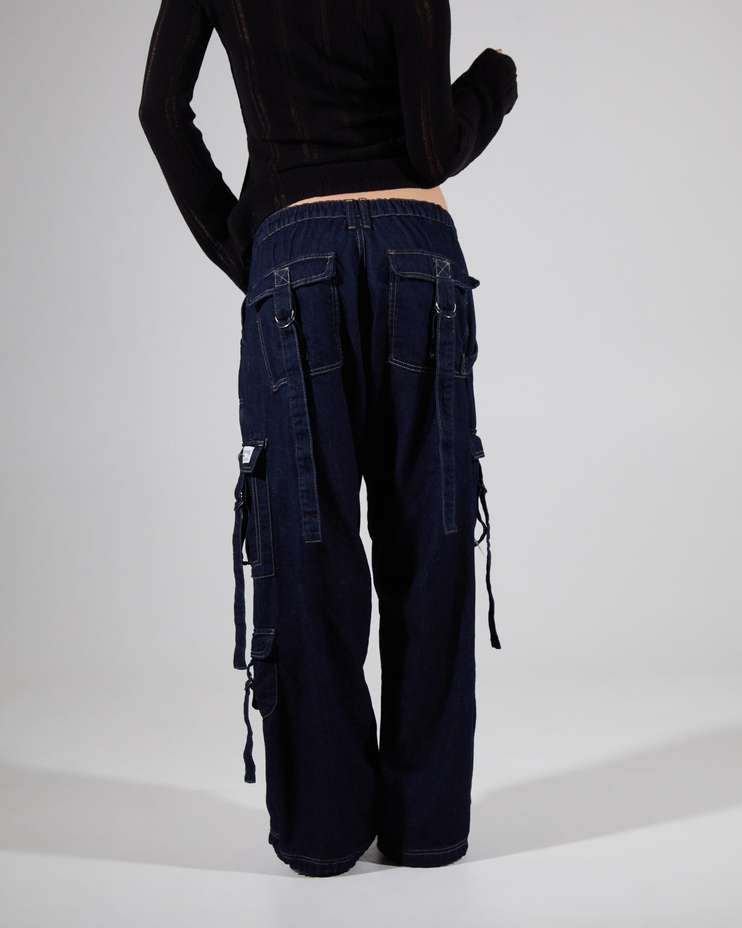 BDG Strappy Cargo Pants Rinse Denim