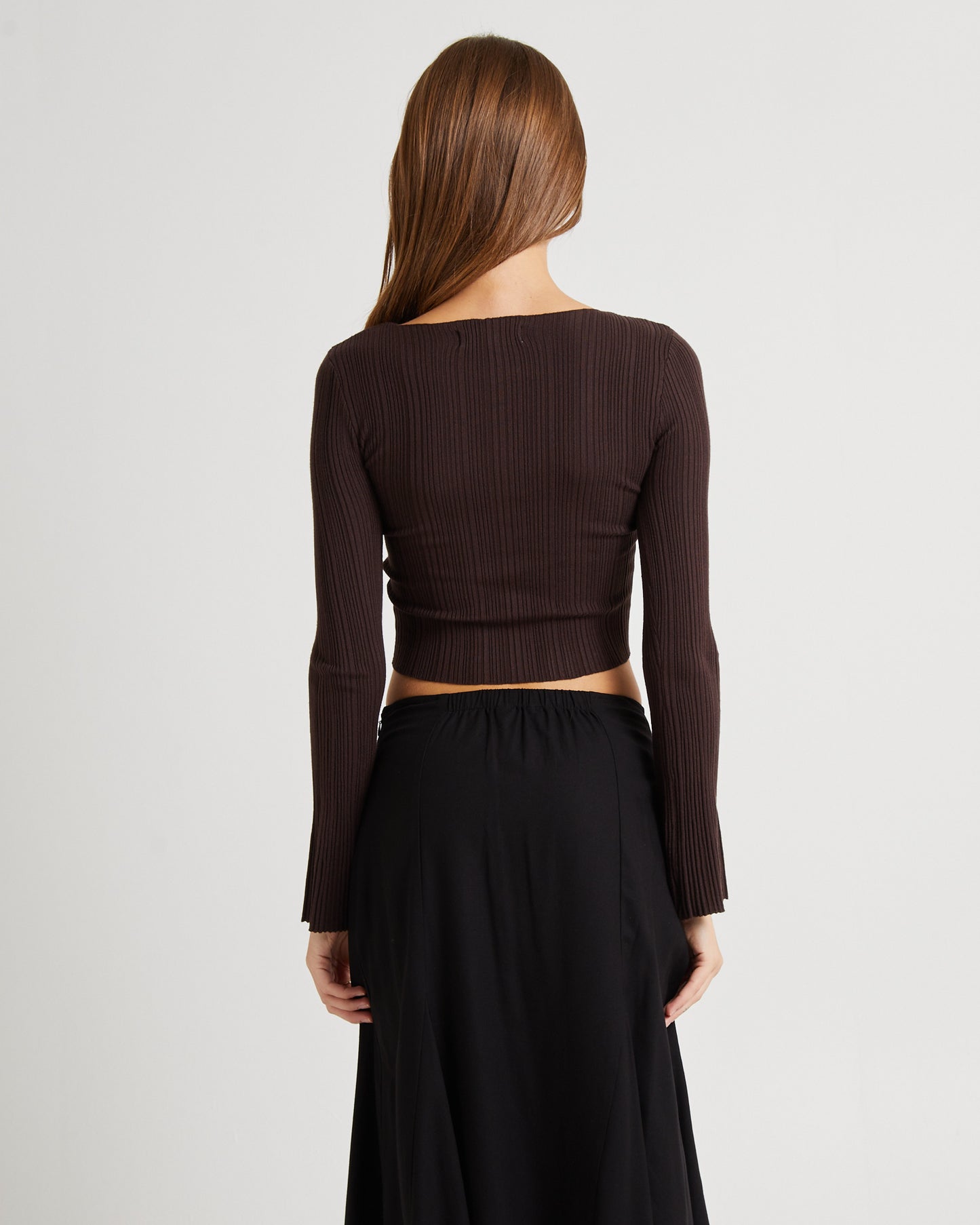 Hally Boat Neck Long Sleeve Knit Top