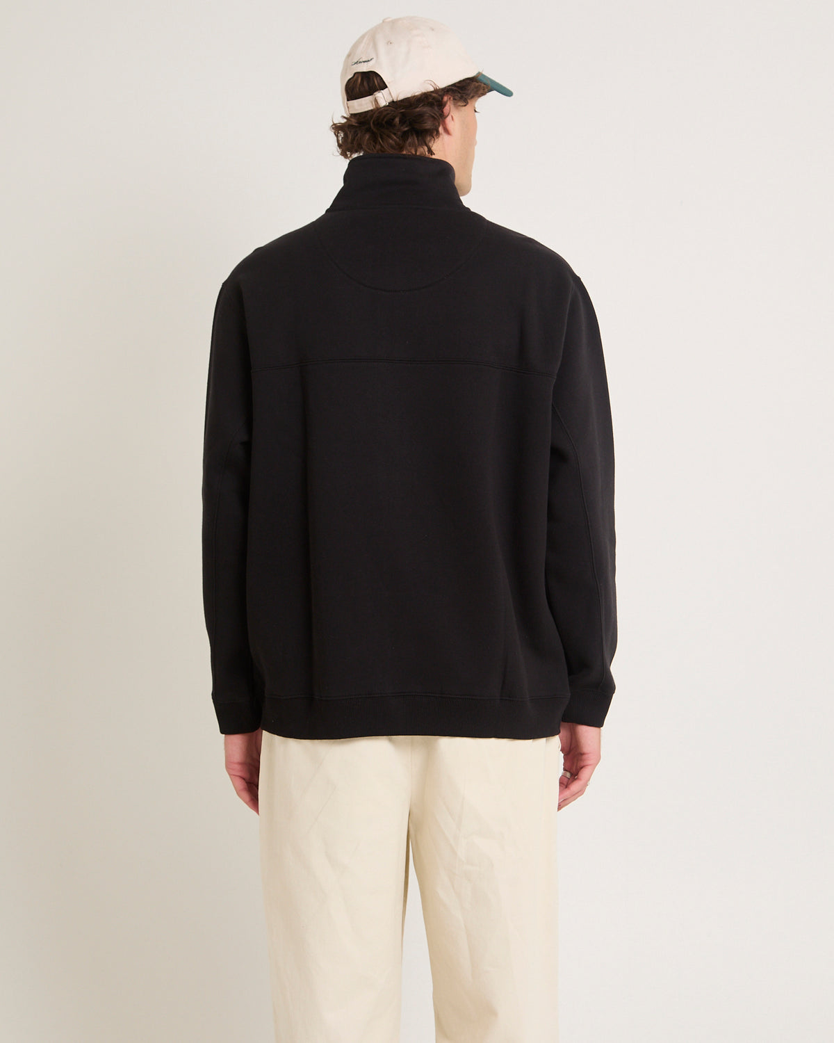Club 1/4 Zip Fleece Jumper BLACK
