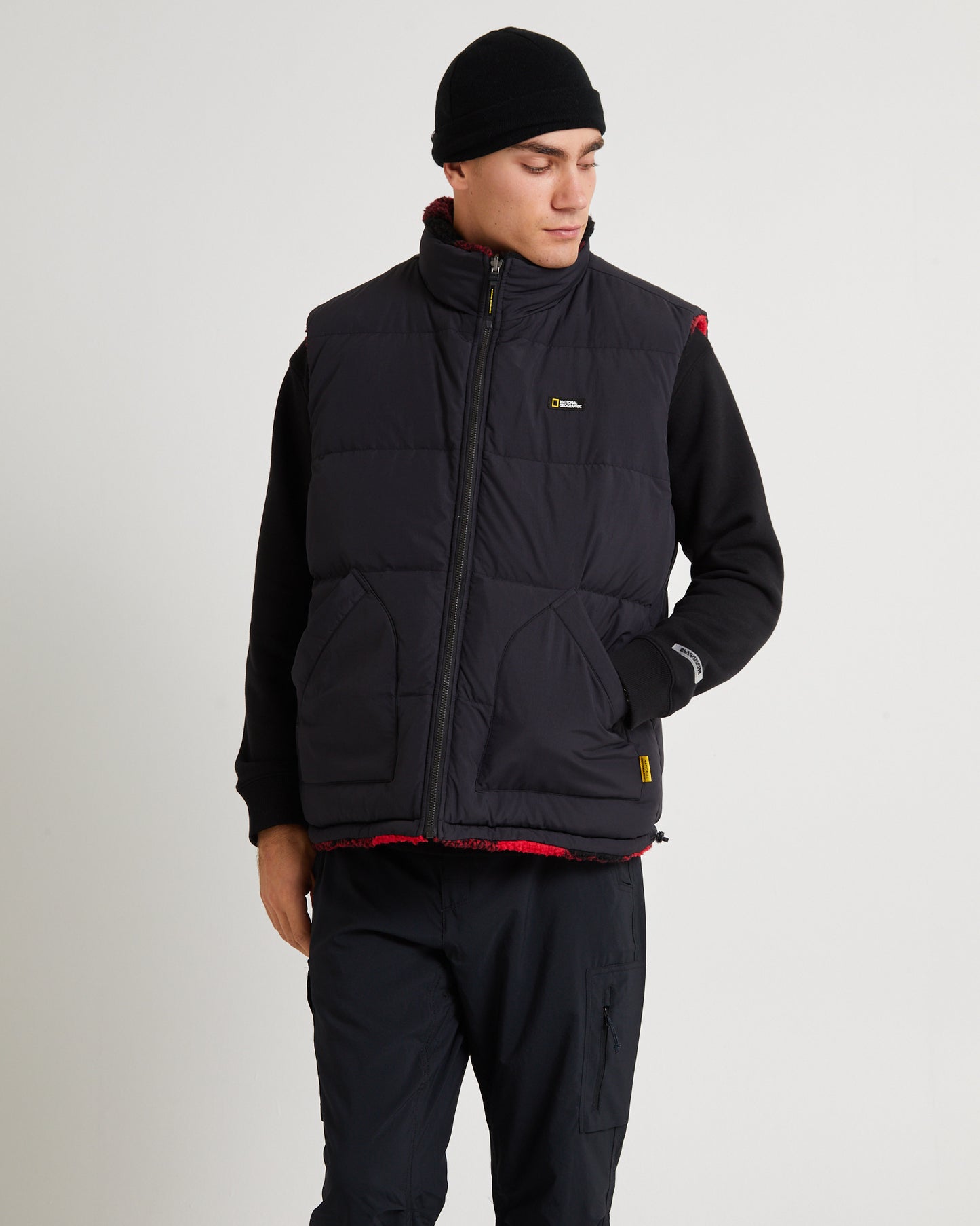 Jessener Insulated Reversible Fleece Vest Red