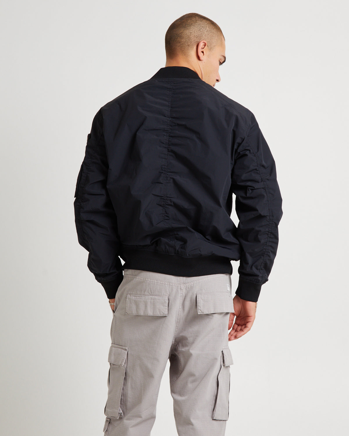 Romus Utility Aviator Jacket Lichen Khaki CARBON BLACK