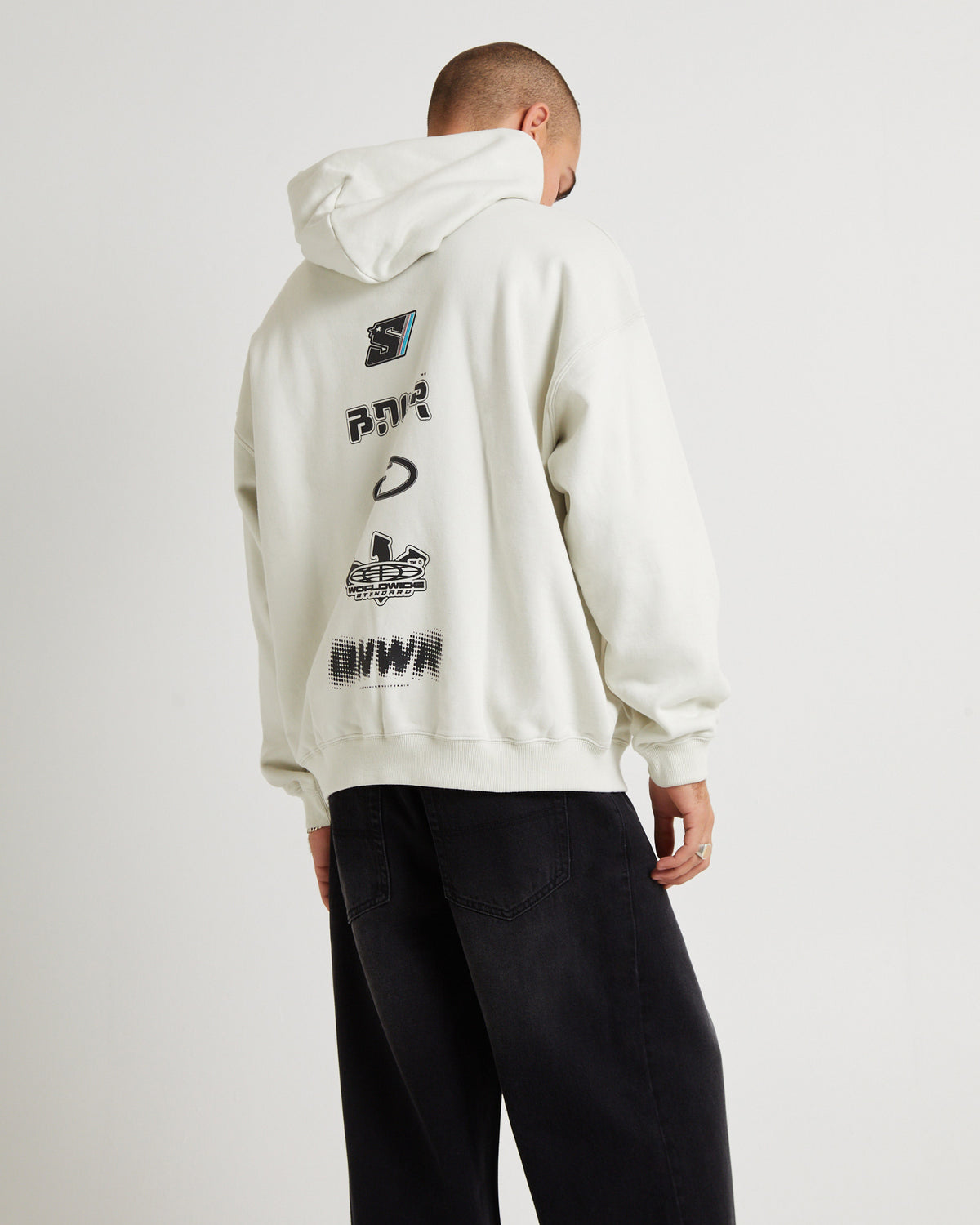 Worldwide Fleece Hoodie BONE