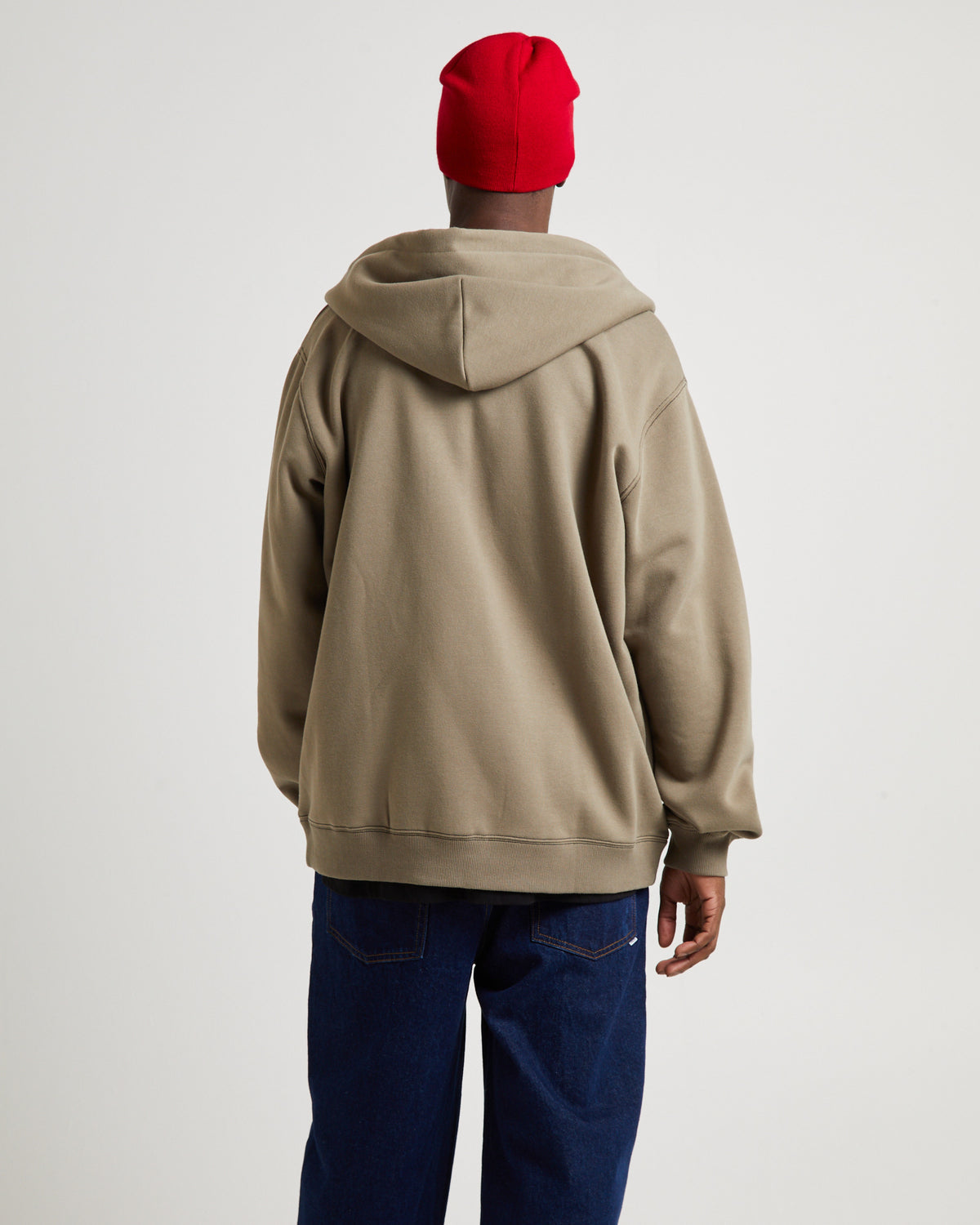 Workwear Zip Through Hoodie TAN