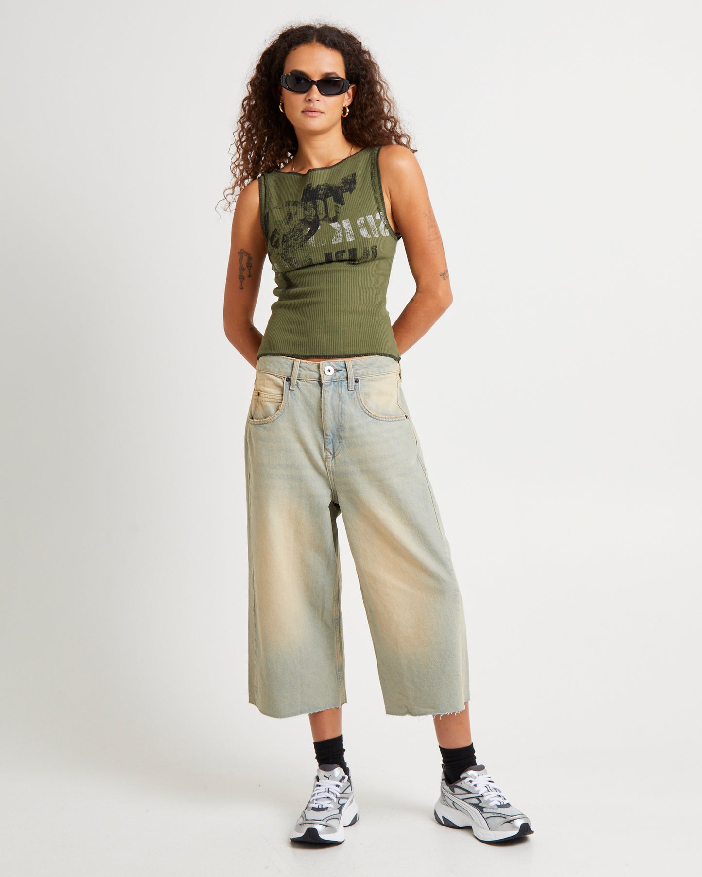 Stencil Rib Tank Top