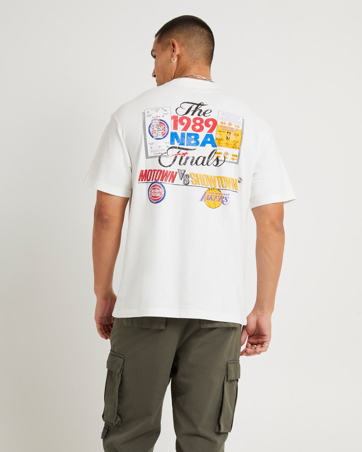 1989 NBA Finals T-Shirt VINTAGE WHITE