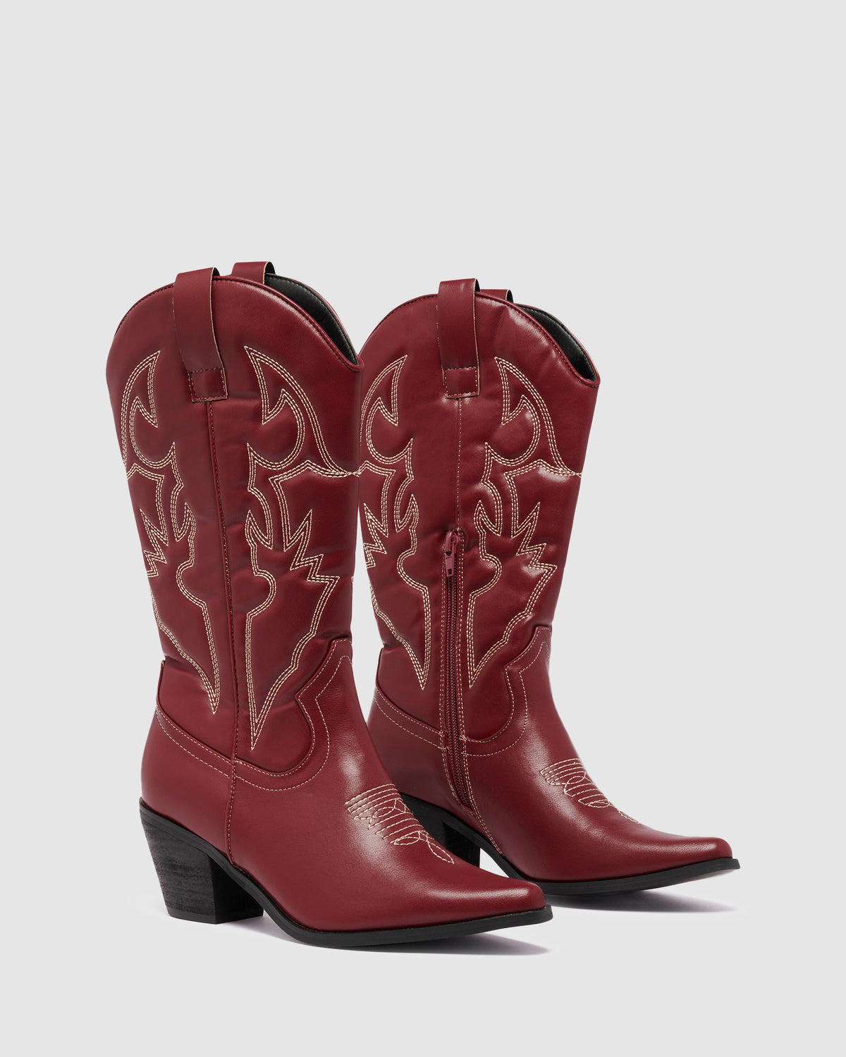 Clayton Western Boot Cherry Cherry