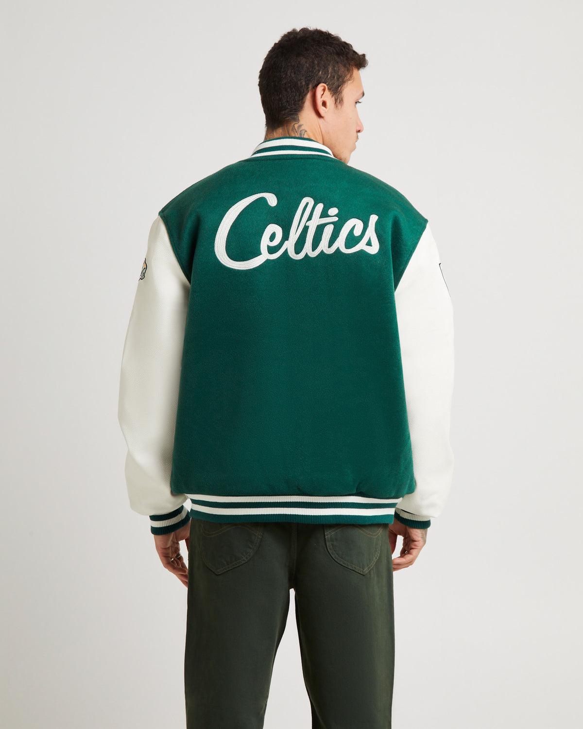 Champions Celtics Varsity Jacket GREEN