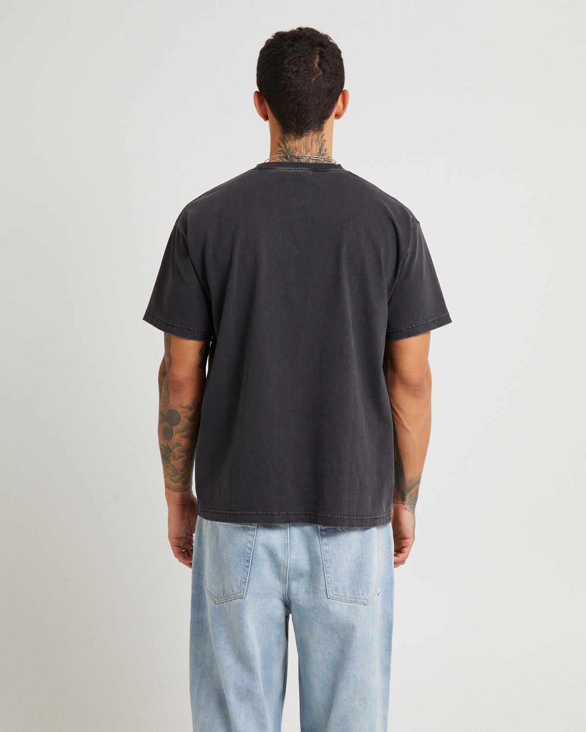 Scorched Heavy Boxy Fit T-Shirt STONE BLACK