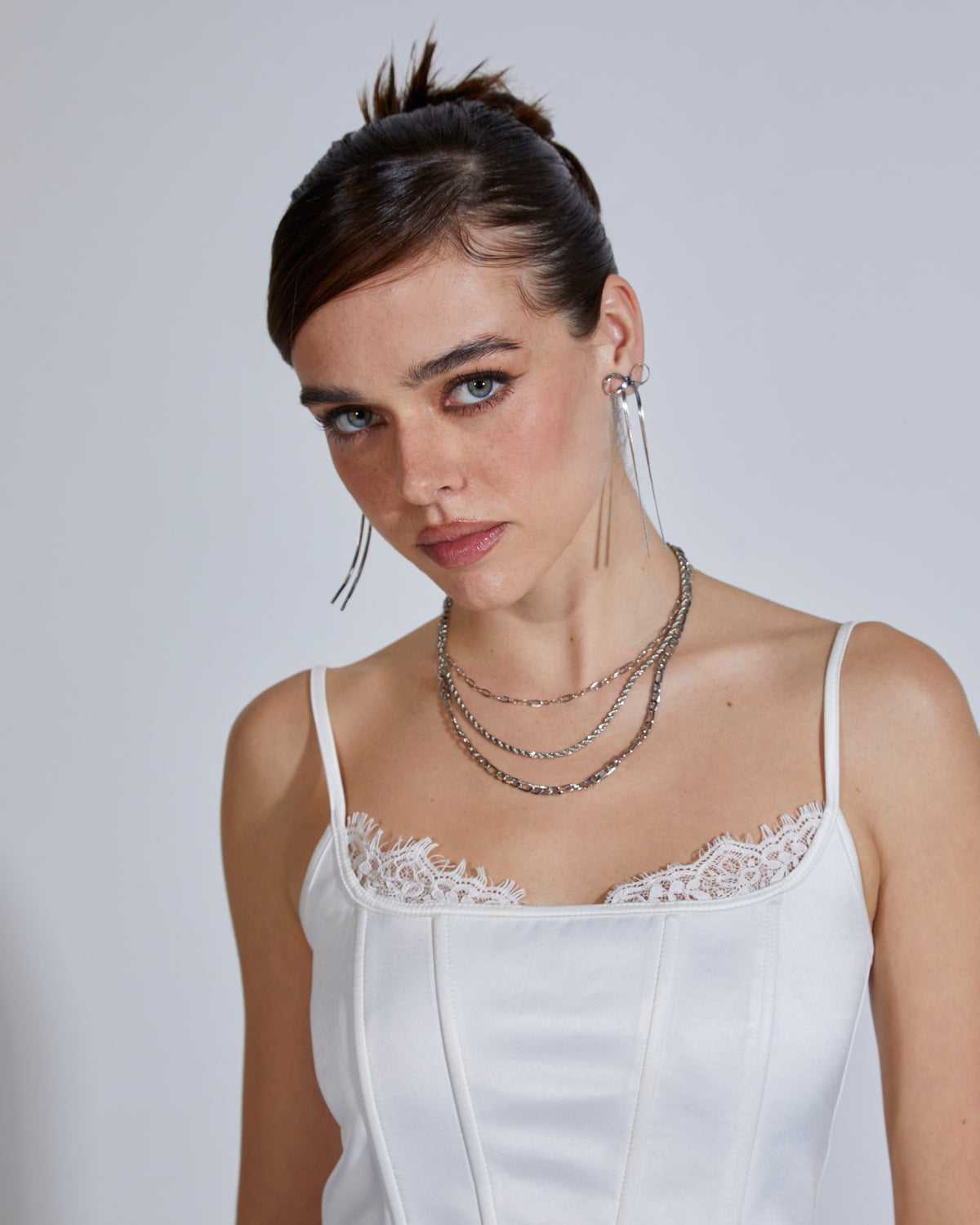 Georgia Bow Earrings SILVER