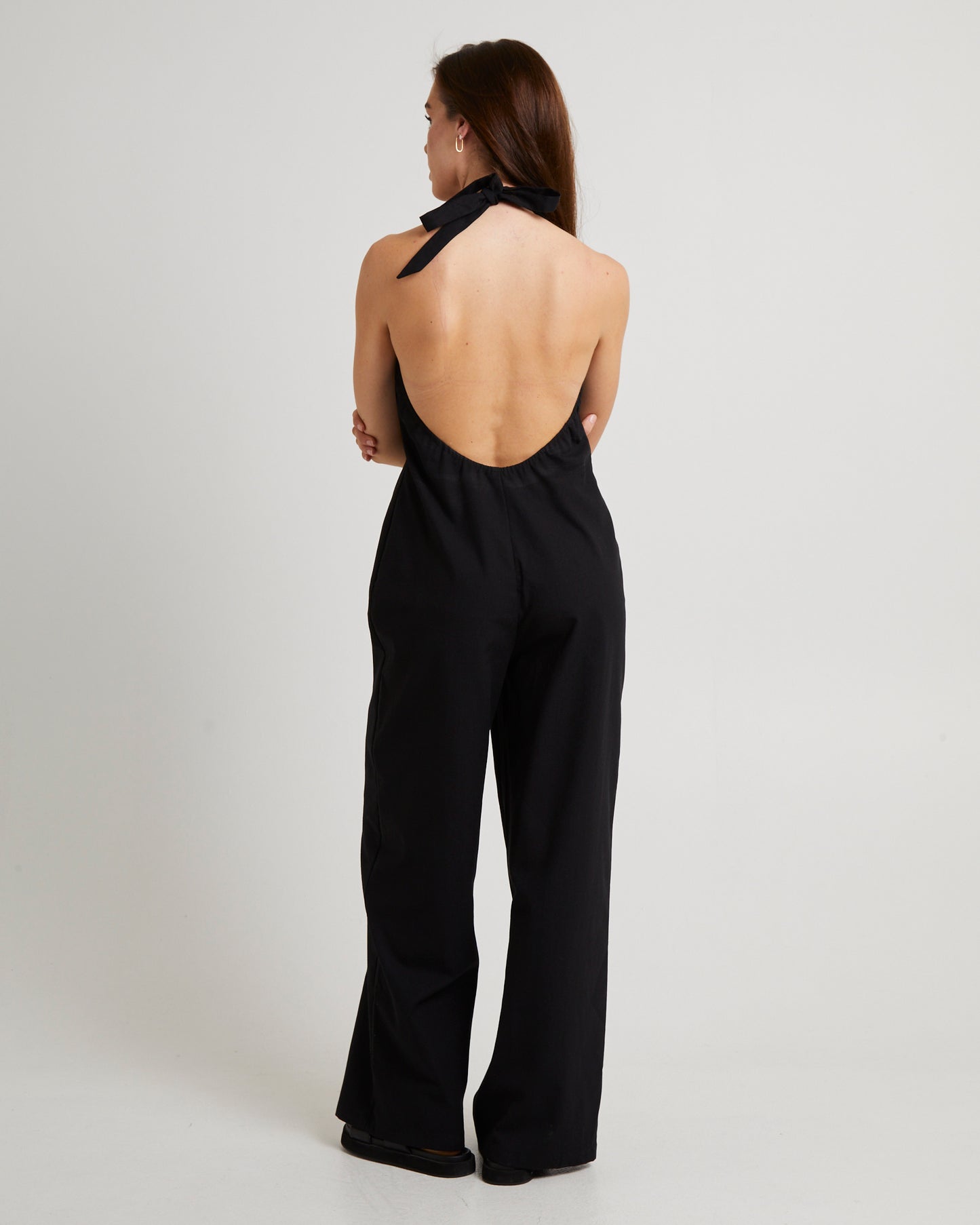 Piper Halter Button Front Jumpsuit