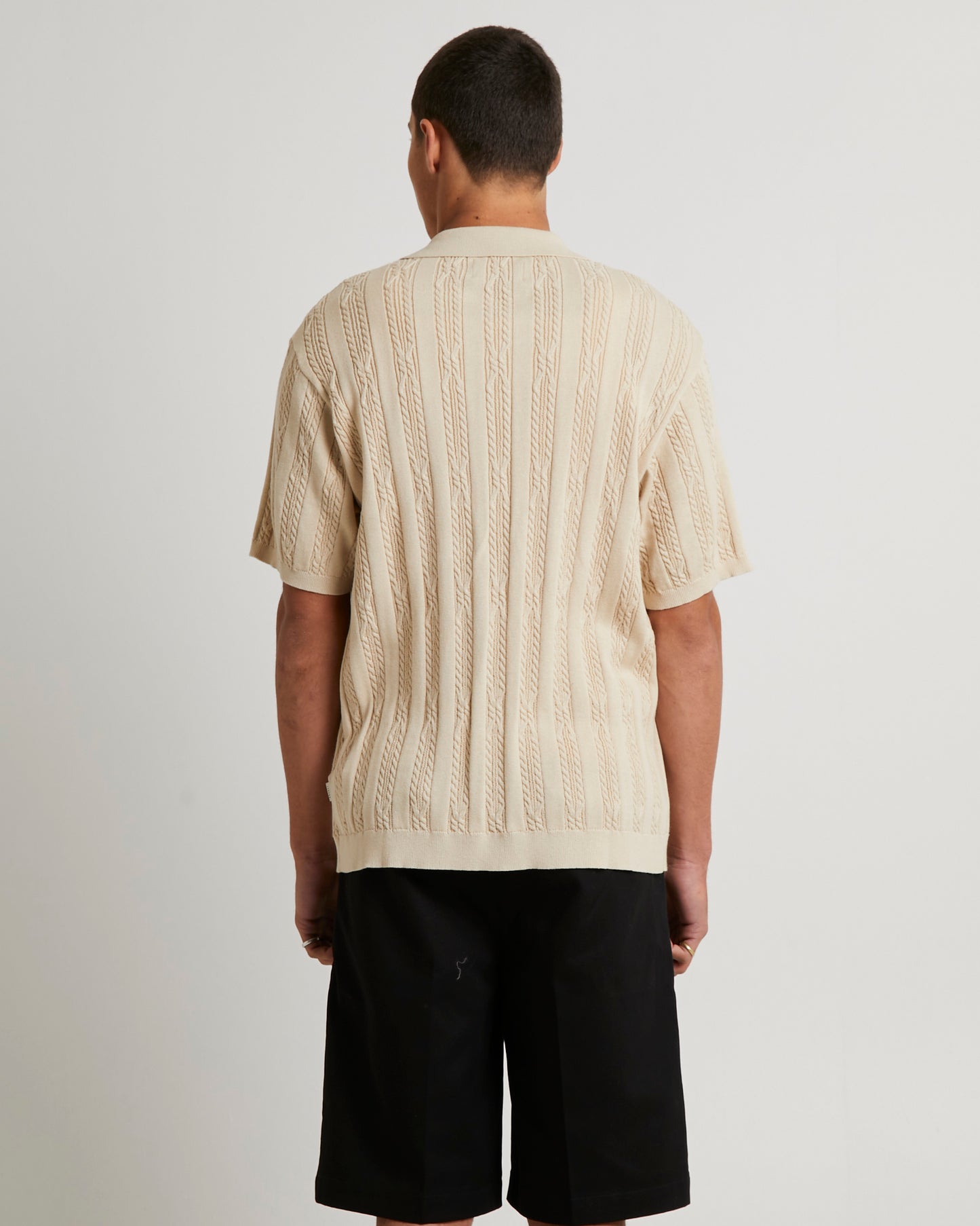Santis Short Sleeve Cable Knit Shirt